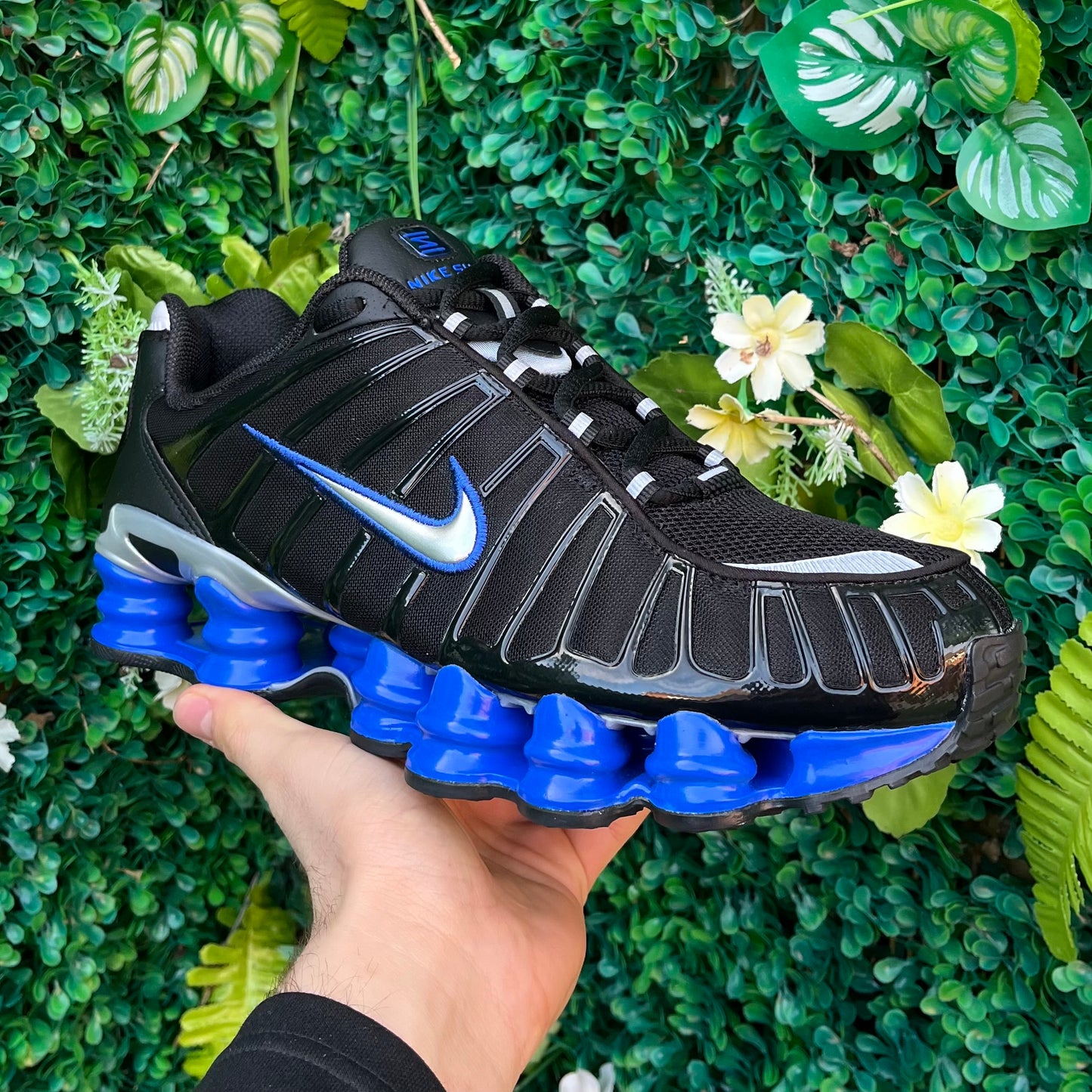 Nike Shox TL - Black / Metallic Silver / Racer Blue - UK8.5