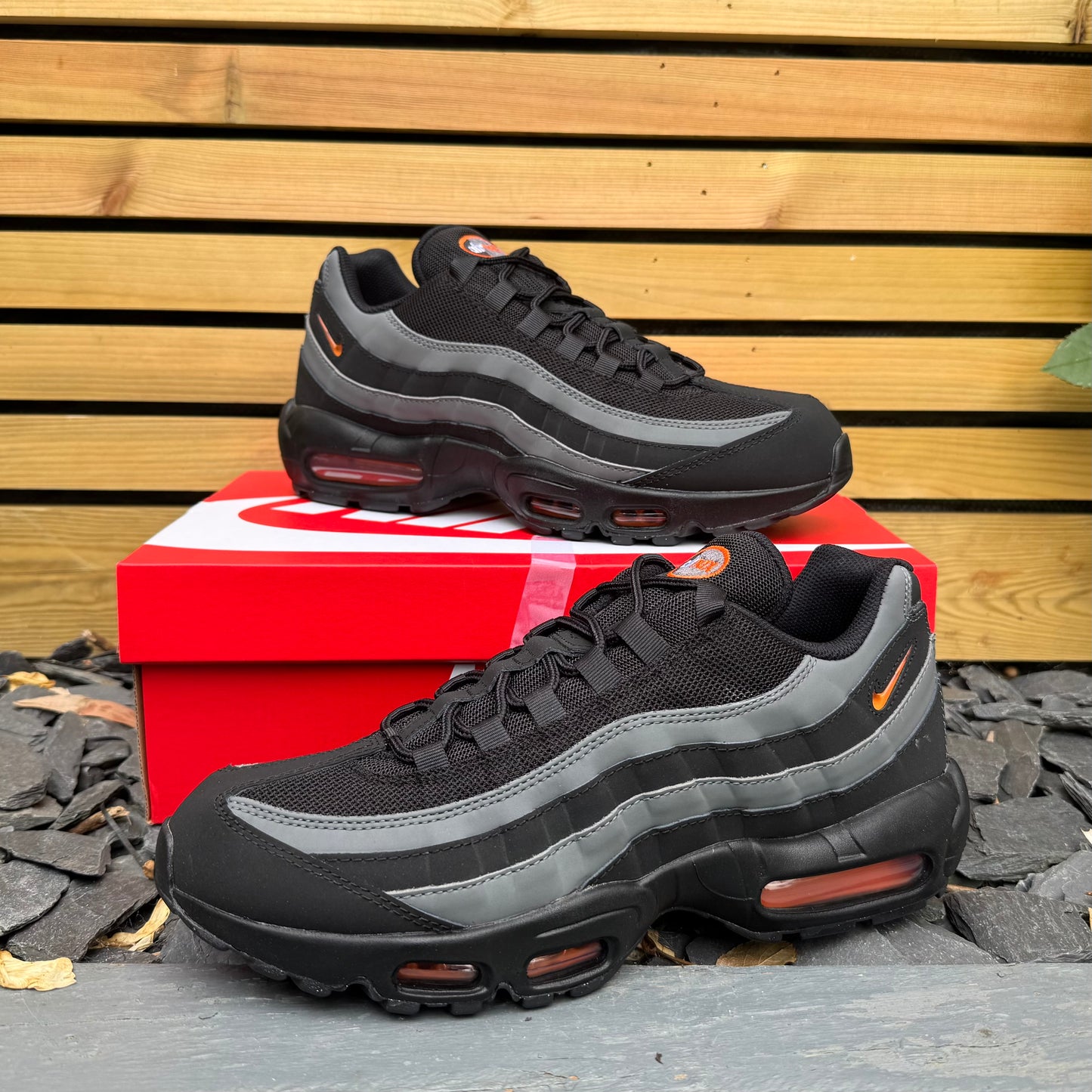 Nike Air Max 95 - Black / Safety Orange - Multiple Sizes - Brand New