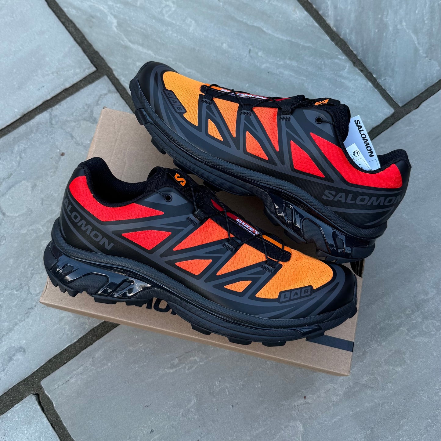 Salomon XT-6 (Size? Exclusive) - Black / Phantom / Turmeric - Multiple Sizes - Brand New