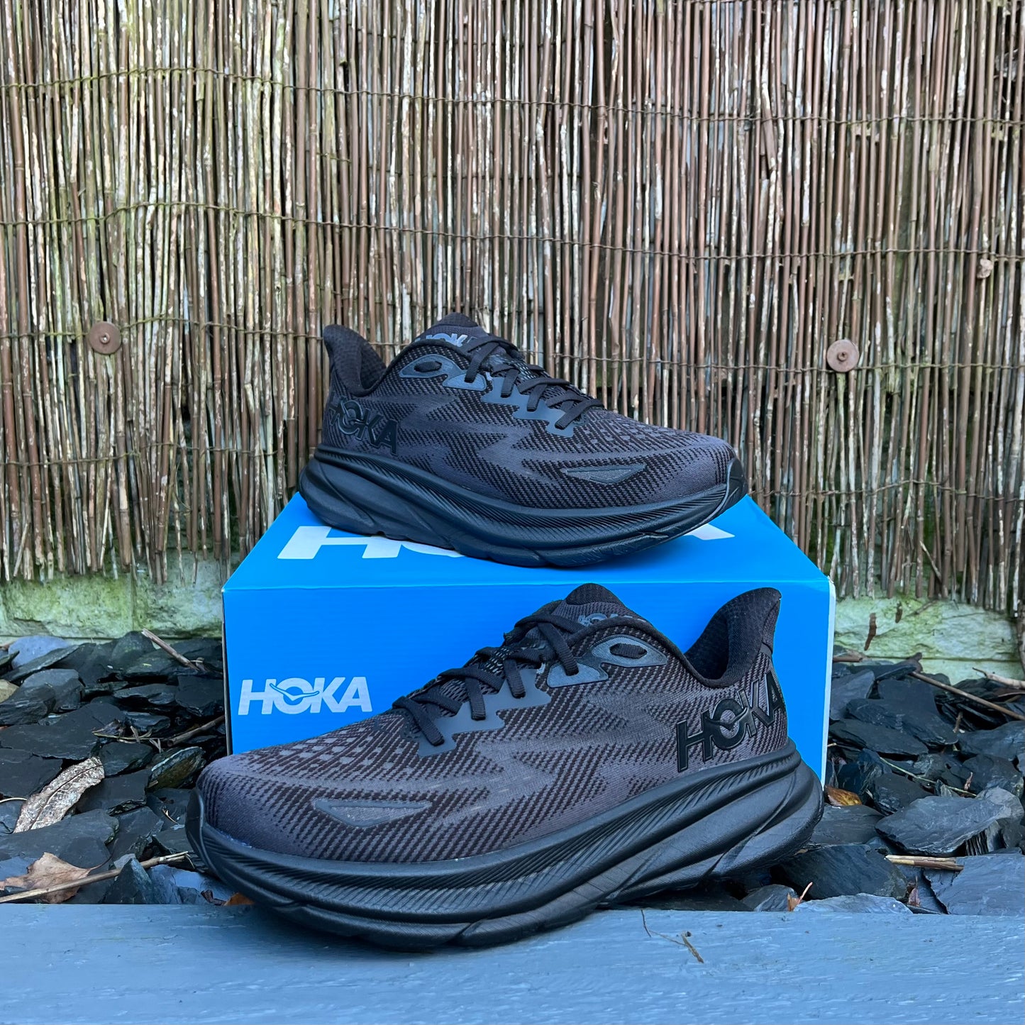 Hoka Clifton 9 - Triple Black - UK10.5