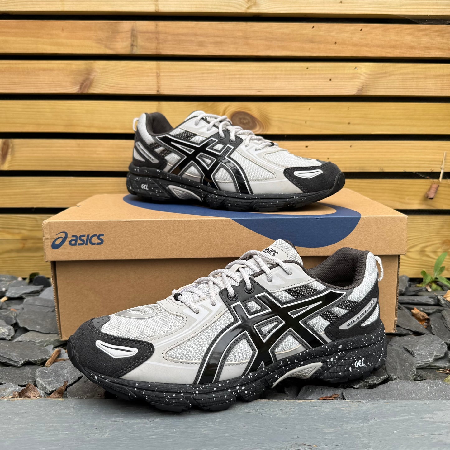 Asics Gel-Venture 6 - Glacier Grey / Black - UK7.5