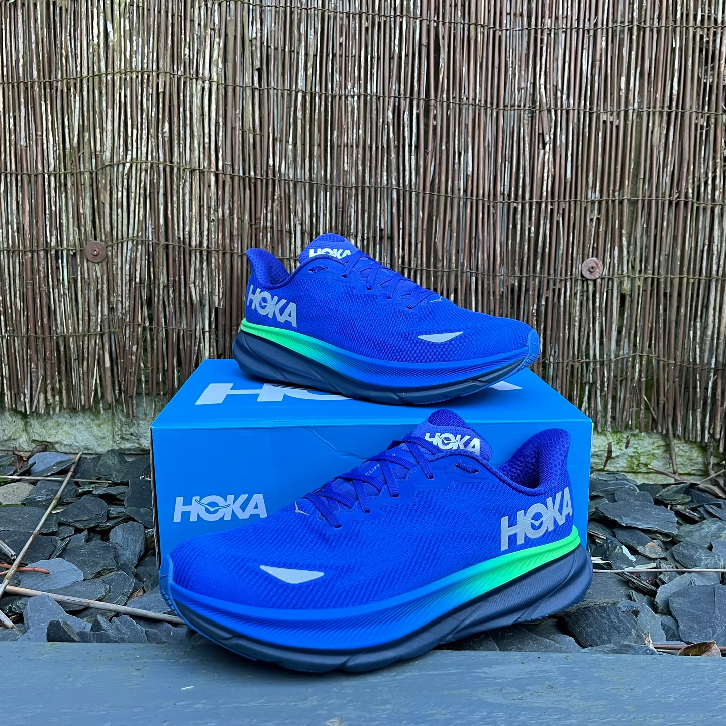 Hoka Clifton 9 Gore-Tex - Dazzling Blue / Evening Sky - UK10.5