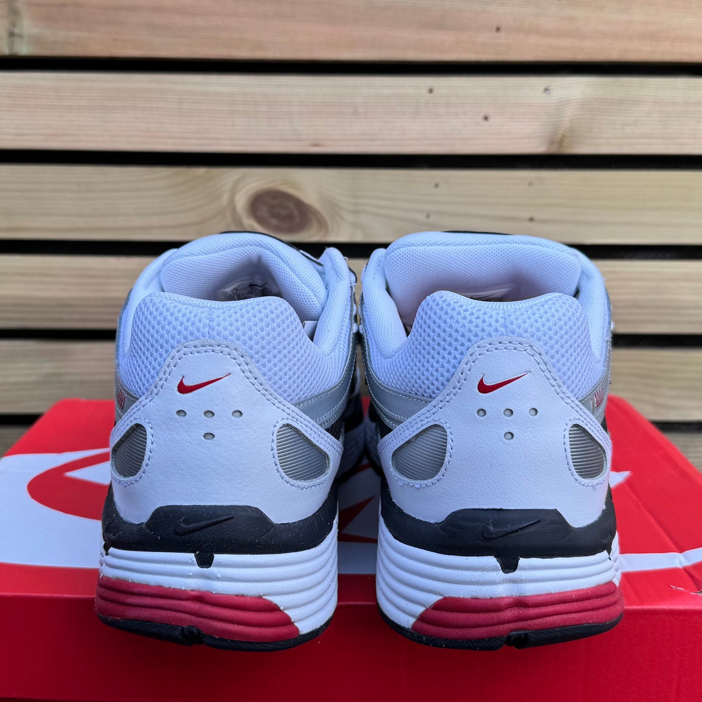Nike P-6000 - Platinum / Varsity Red - UK9 - Brand New