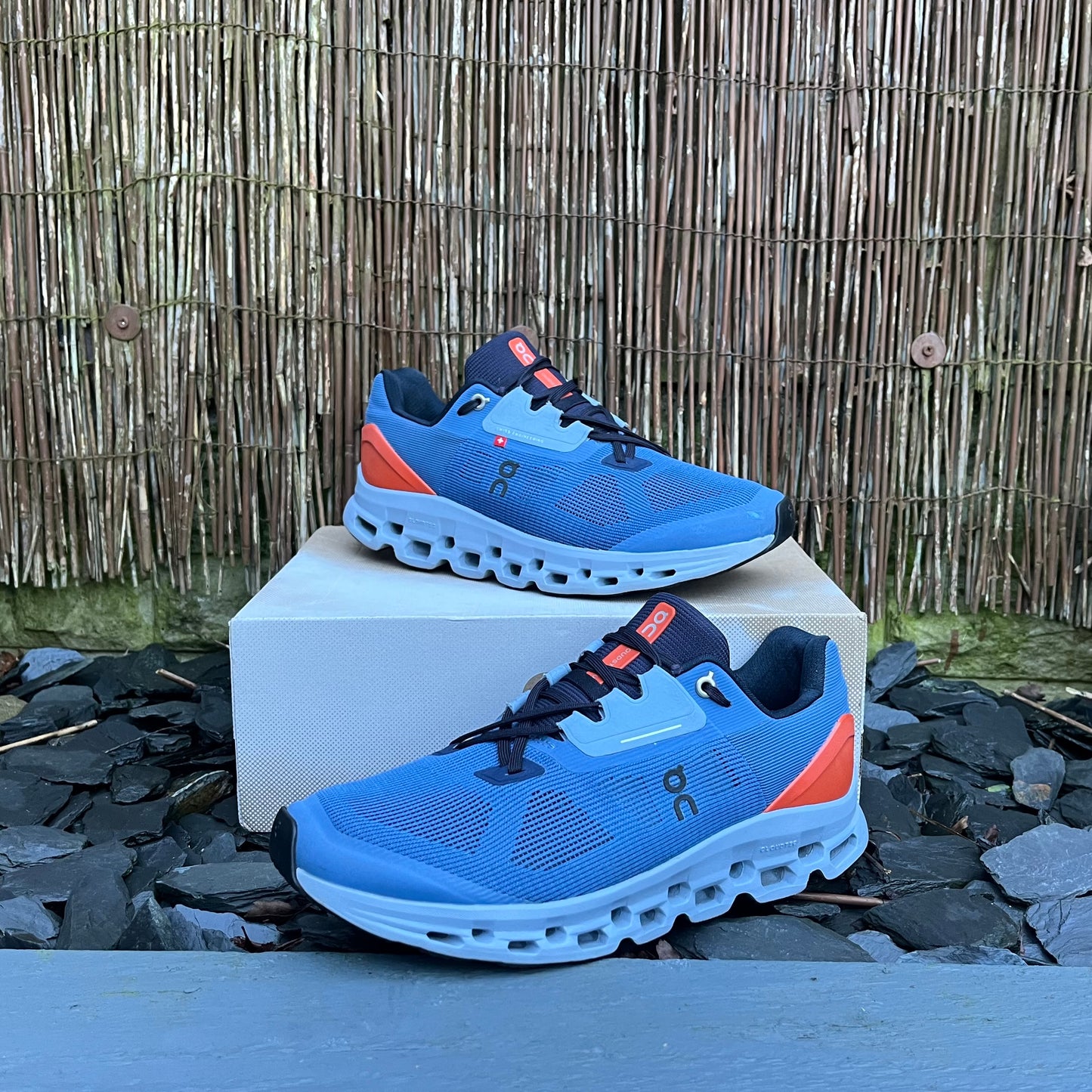 On Running CloudStratus 2 - Lake Blue / Orange Flare - UK8.5