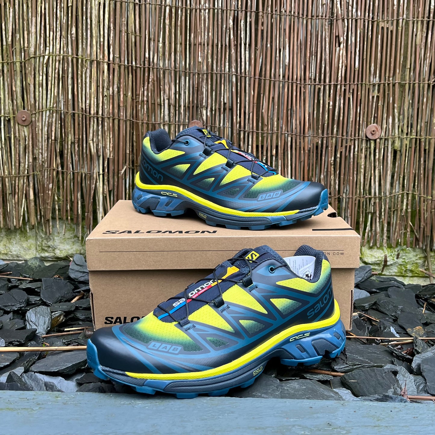Salomon XT-6 Skyline - Carbon / Sunny Lime / Sulphur Spring - UK8 - Brand New