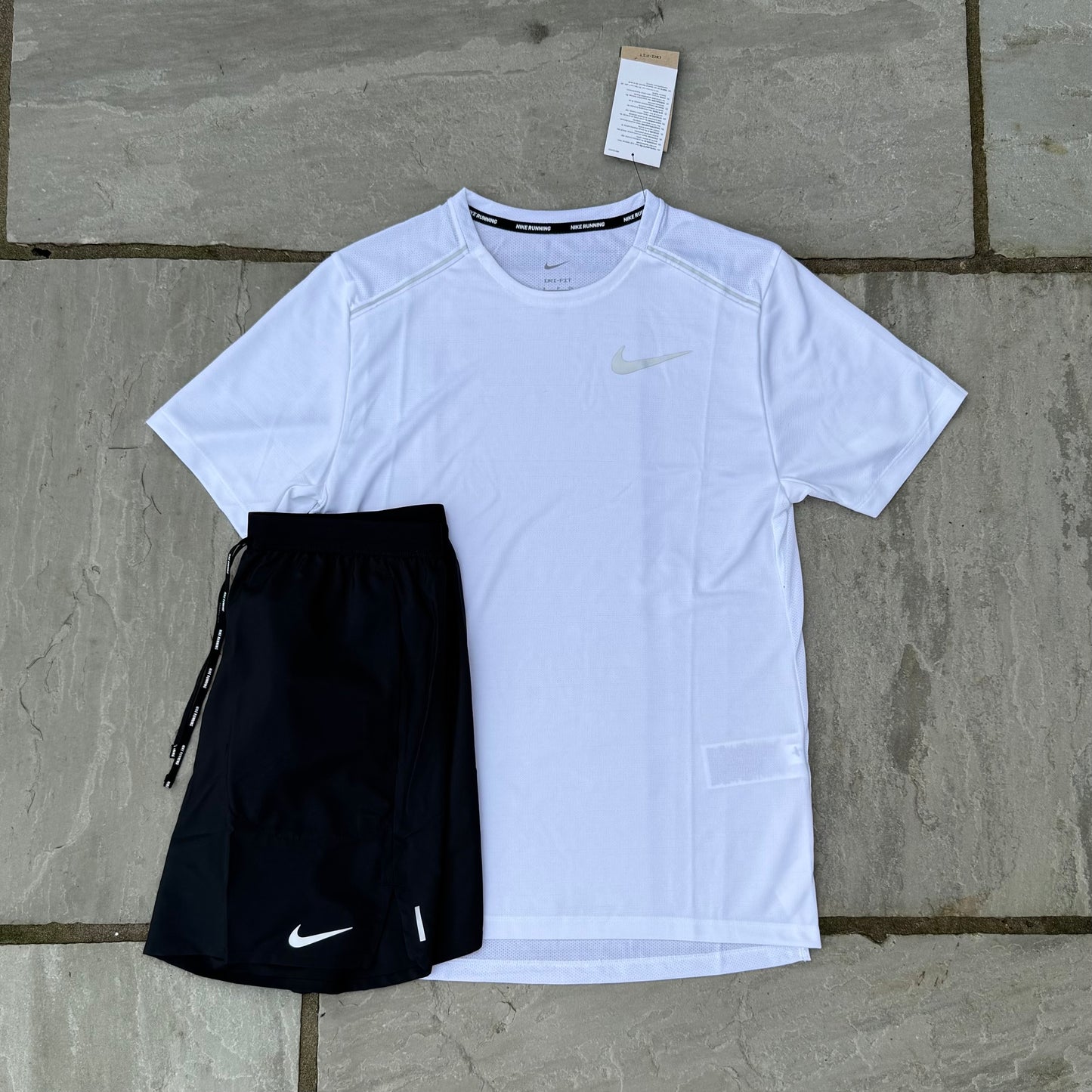 Nike Miler 1.0 - Ice White & Black Flex Strides Shorts - Brand New - Multiple Sizes