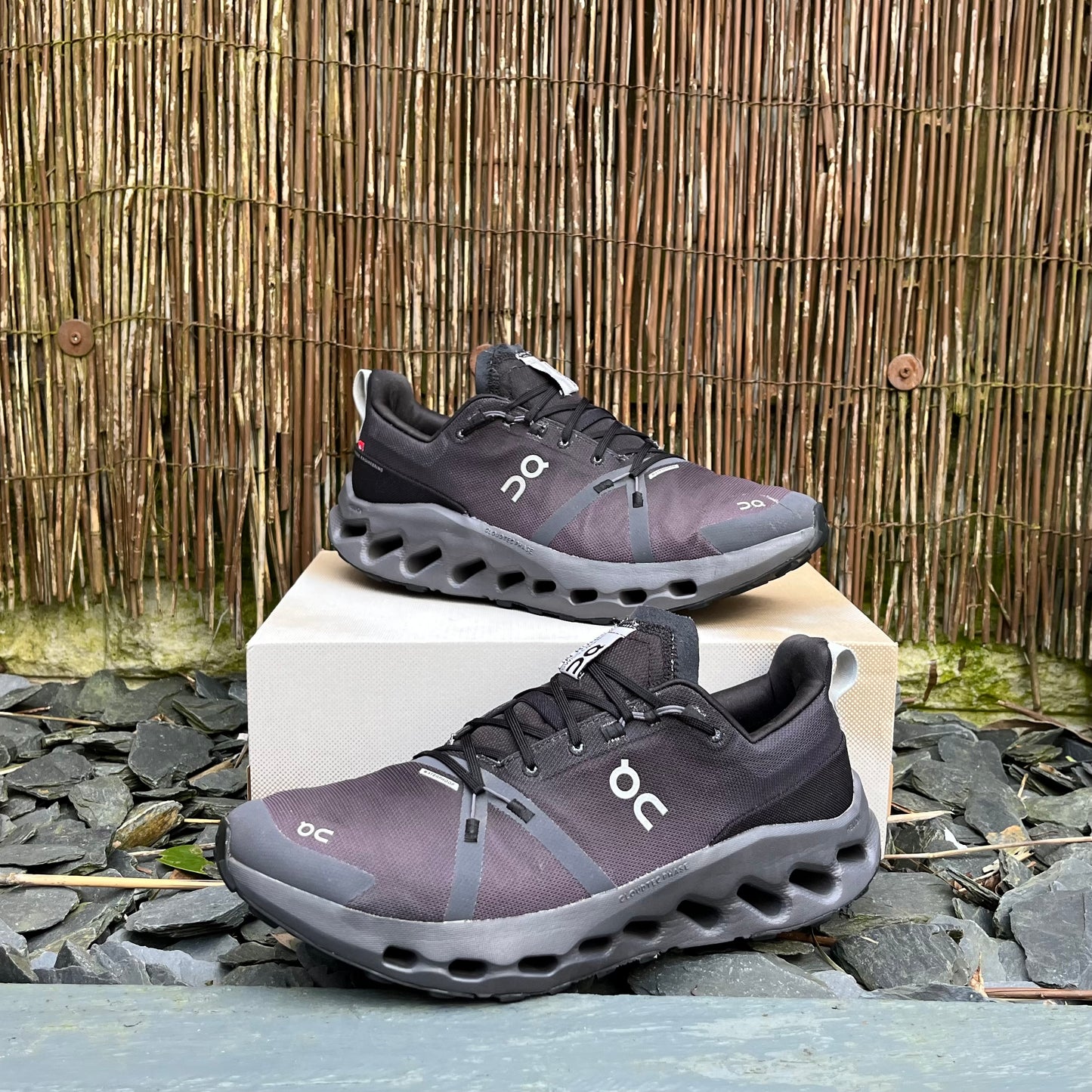 On Running CloudSurfer Trail Waterproof - Black / Eclipse - UK9.5