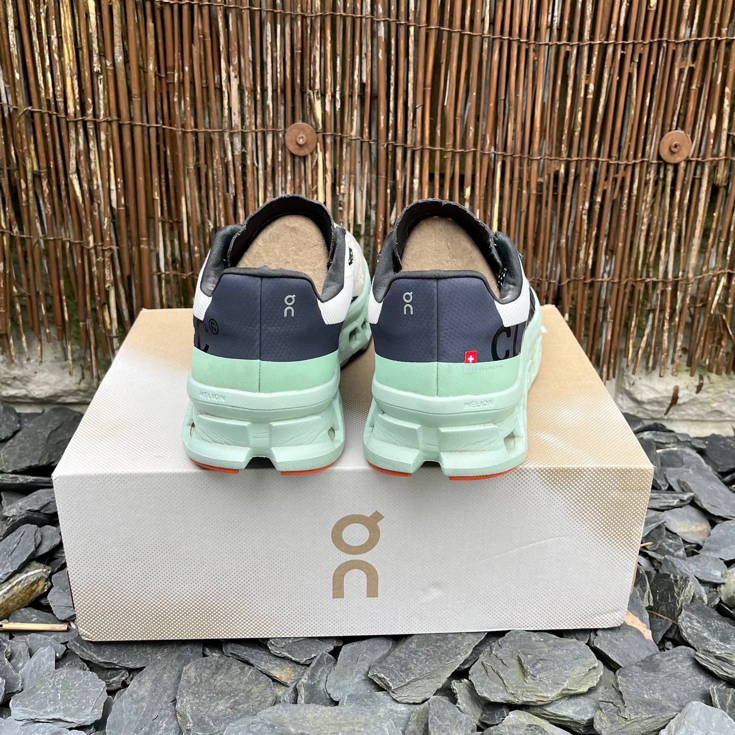 On Running CloudMonster White / Mint UK8