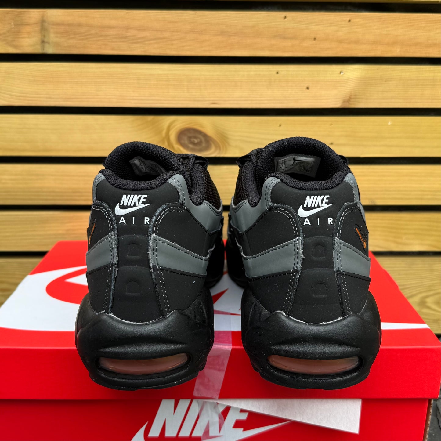 Nike Air Max 95 - Black / Safety Orange - Multiple Sizes - Brand New