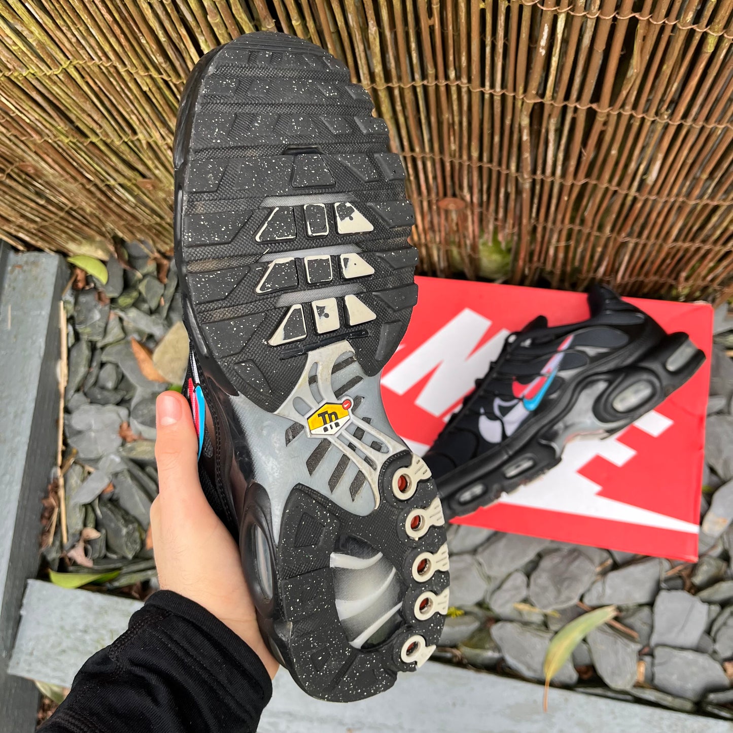 Nike Air Max Plus TN - Multi Swoosh Black / Crimson - UK10.5