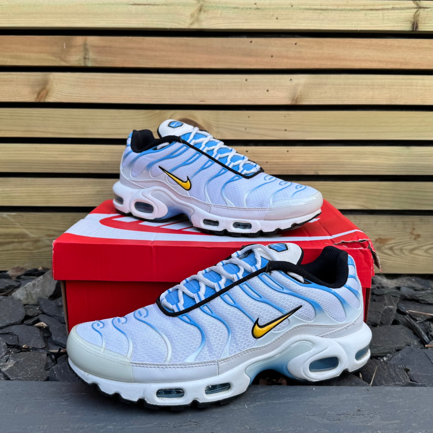 Nike Air Max Plus TN - White / University Blue - UK8.5