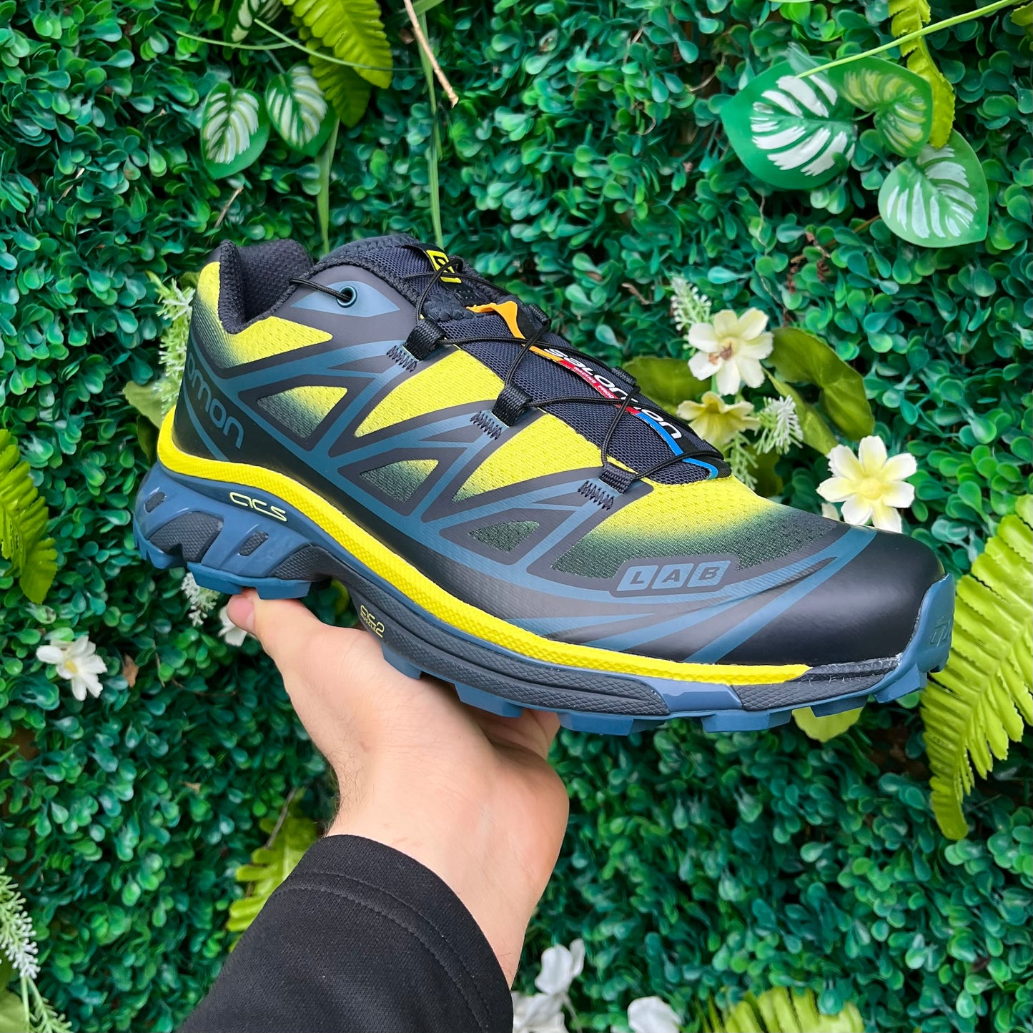 Salomon XT-6 Skyline - Carbon / Sunny Lime / Sulphur Spring - UK8 - Brand New