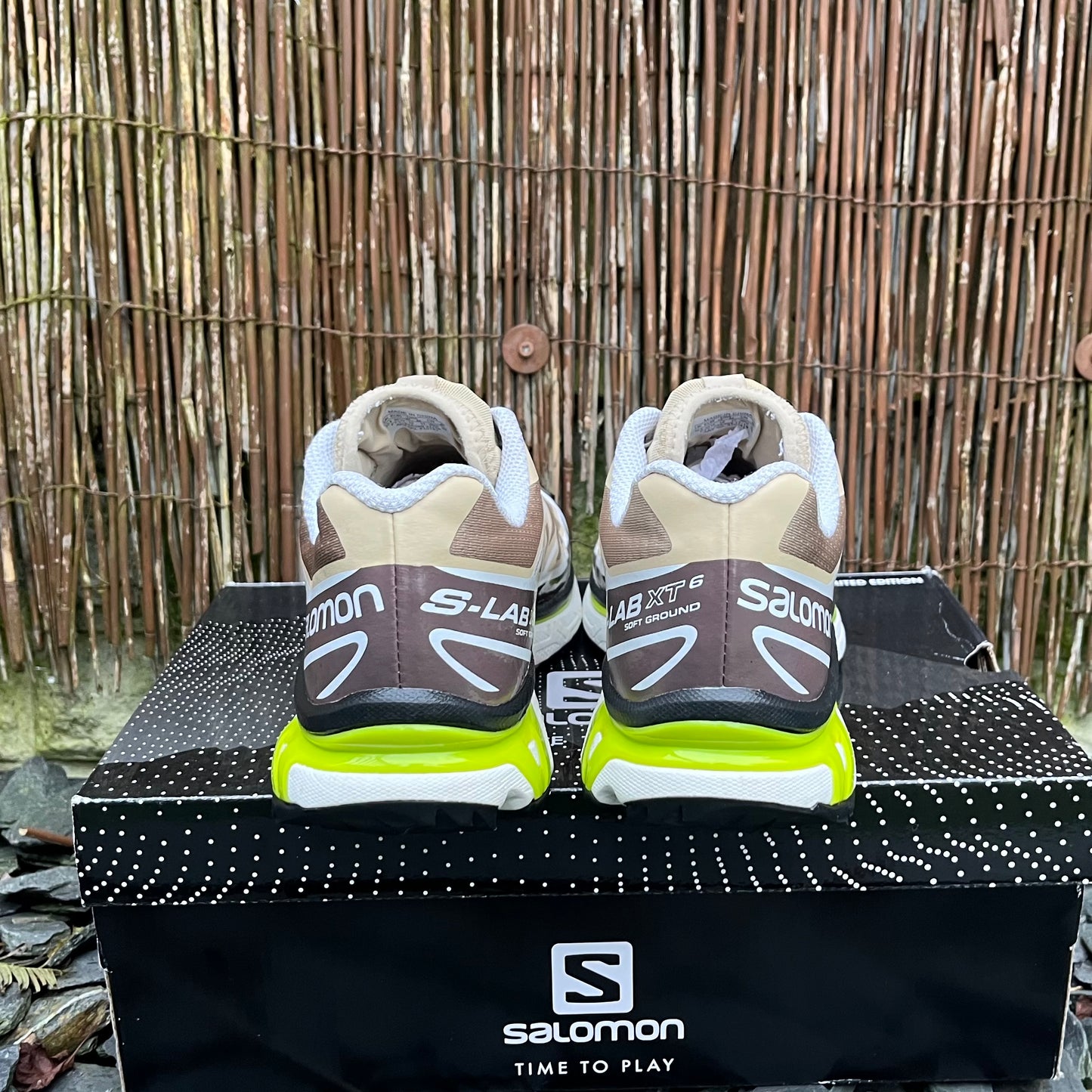 Salomon XT-6 Soft-Ground LT ADV - Safari / Peppercorn / Acid Lime - UK10.5