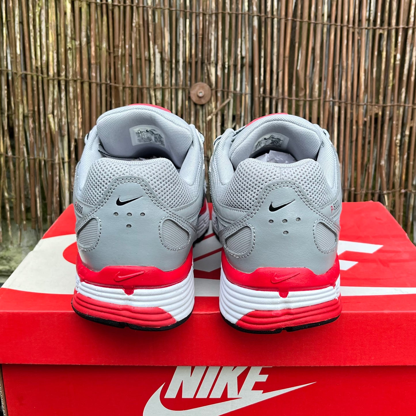 Nike P-6000 - Fit Sliver / University Red - UK9.5
