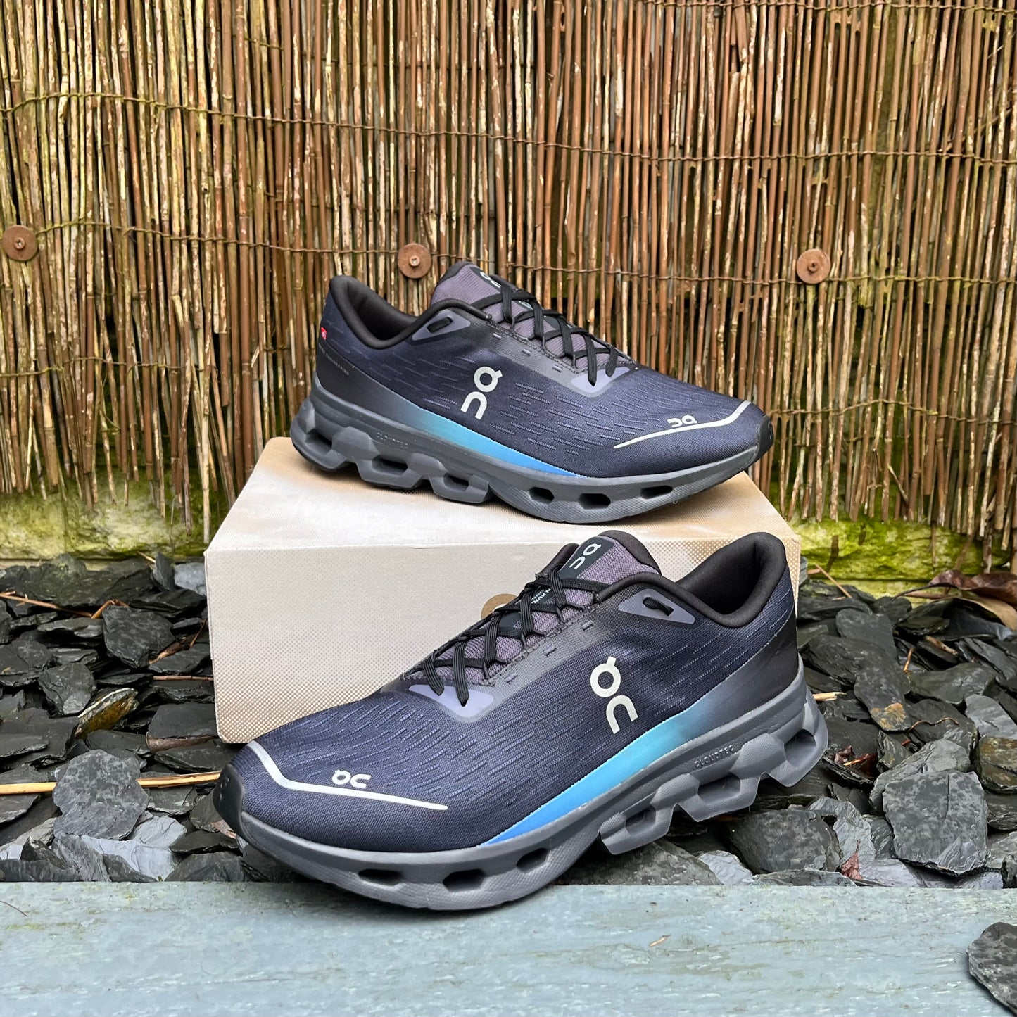 On Running CloudSpark - Black / Blueberry - UK11