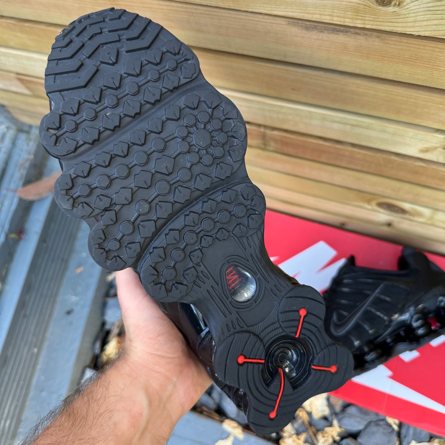 Nike Shox TL - Triple Black 2024 - UK8.5