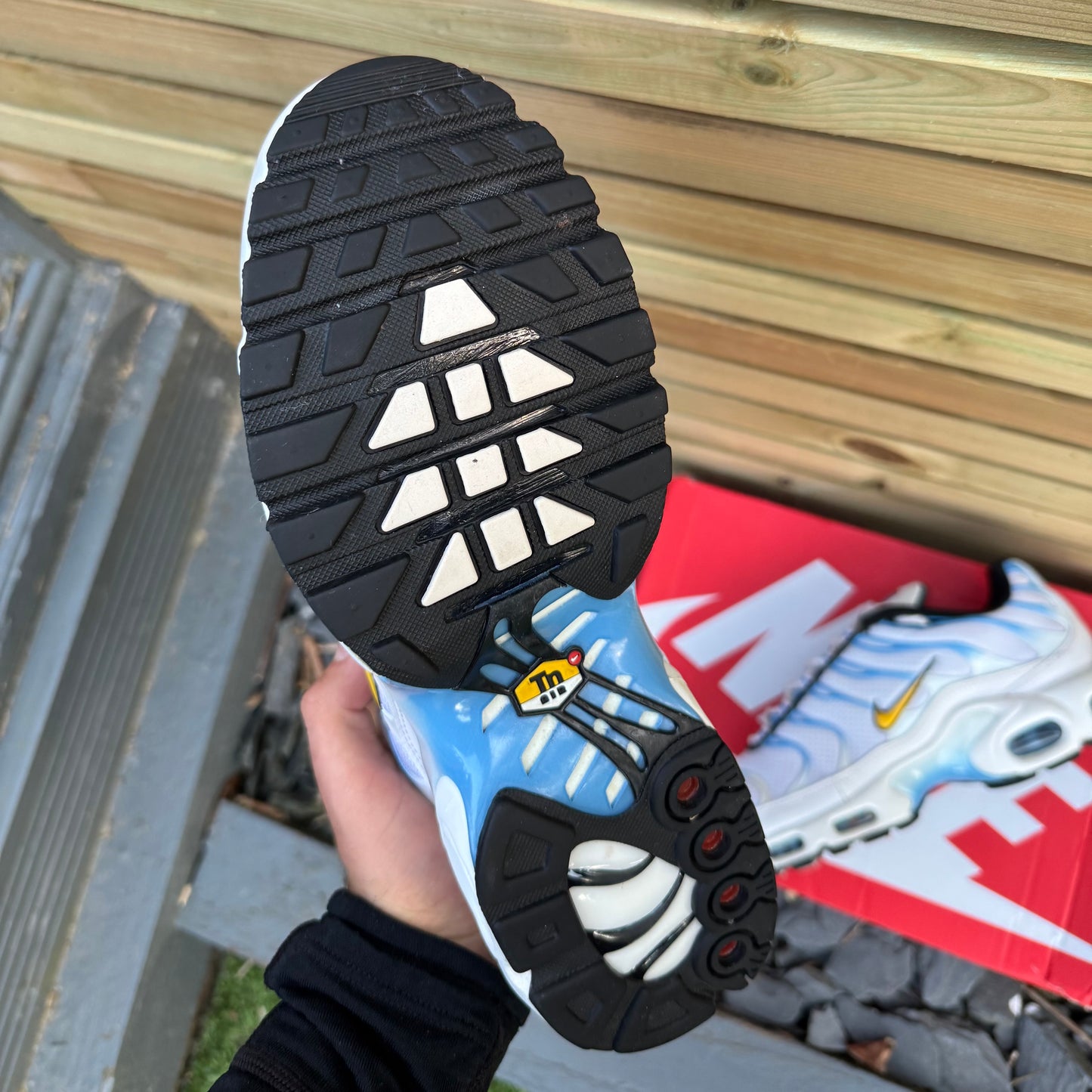 Nike Air Max Plus TN - White / University Blue - UK8.5