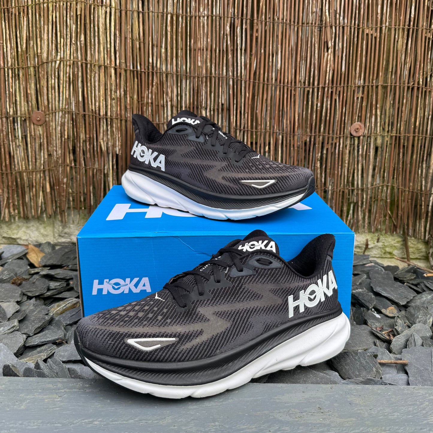 Hoka Clifton 9 - Black / White - UK11