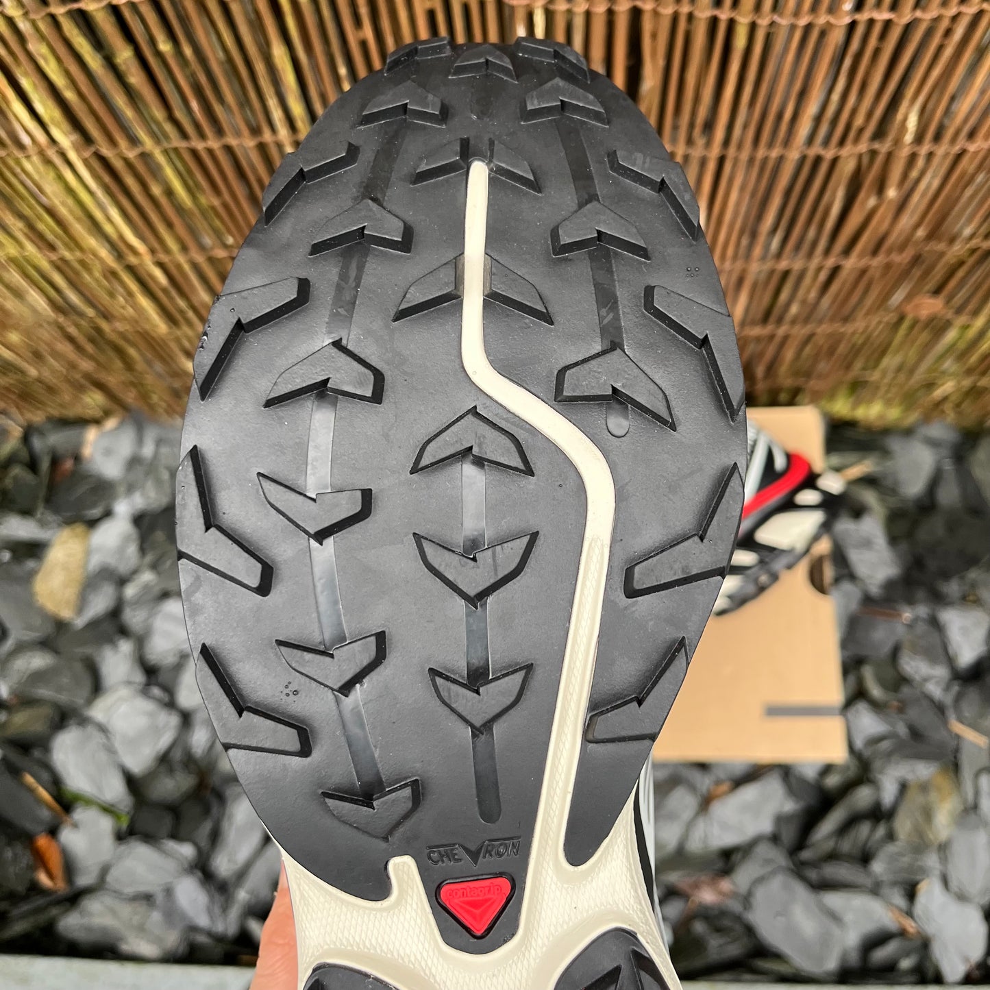 Salomon XT-6 Pewter / Black / Aurora Red UK10