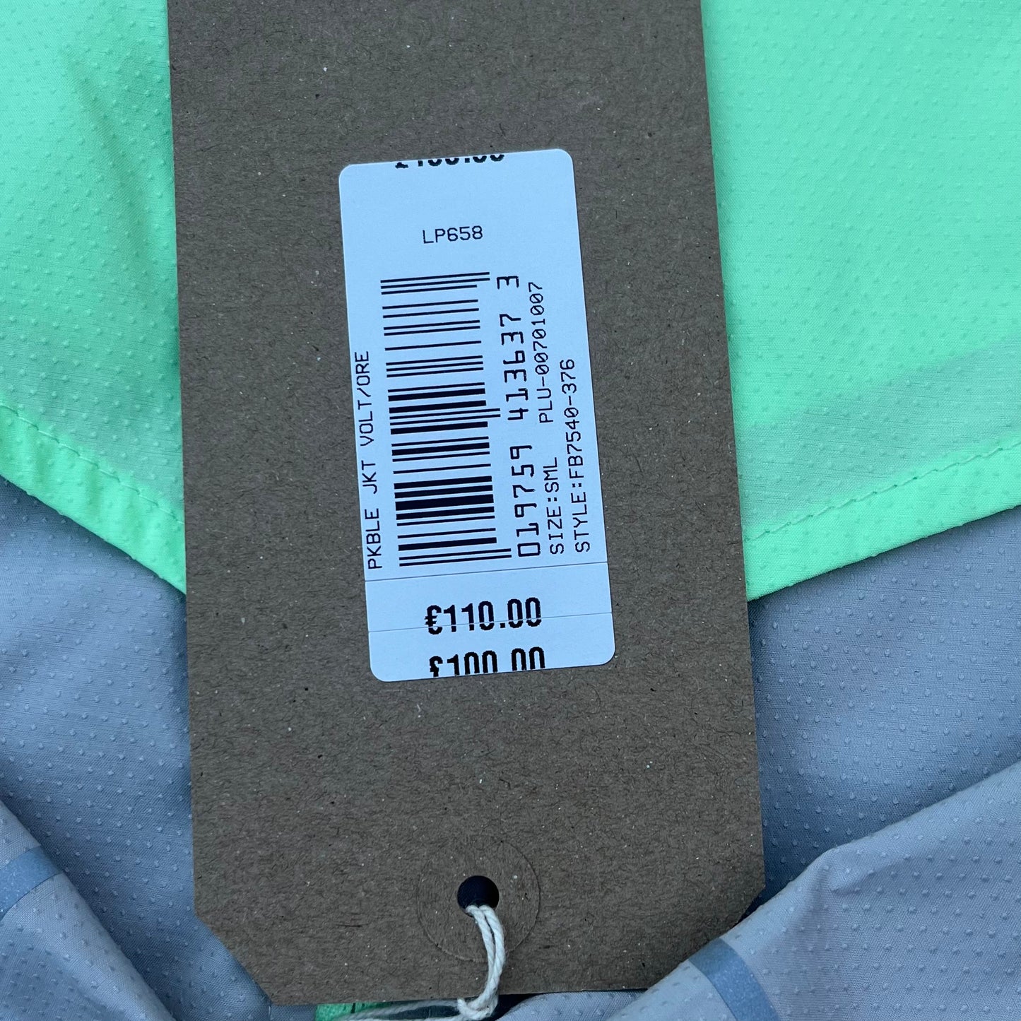 Nike Windrunner Packable Jacket Grey / Vapour Green - Small