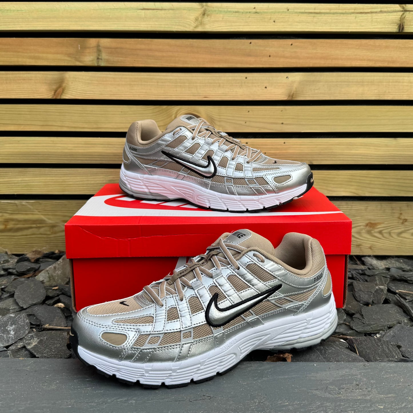 Nike P-6000 - Khaki Metallic - UK8 - Brand New