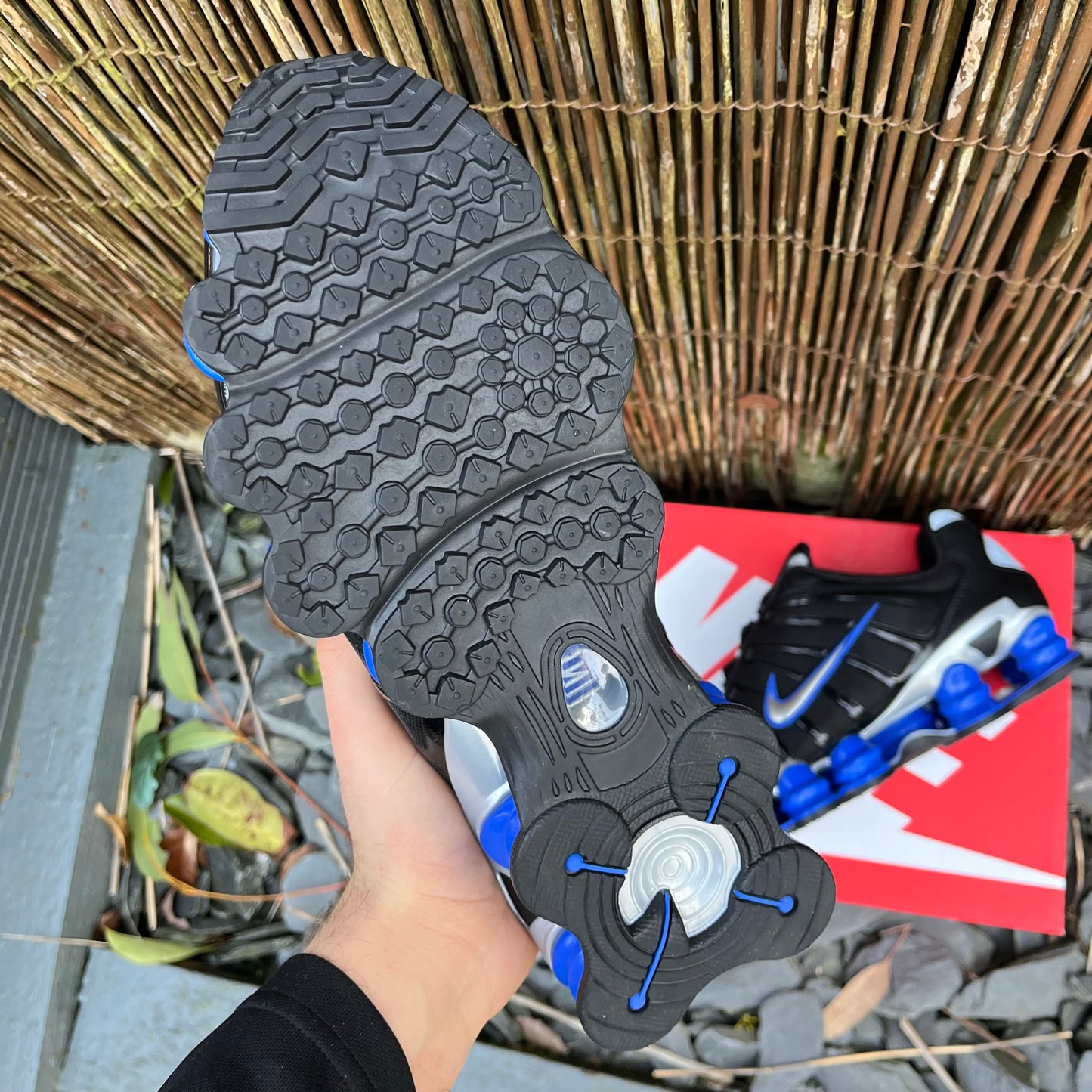 Nike Shox TL - Black / Metallic Silver / Racer Blue - UK8.5