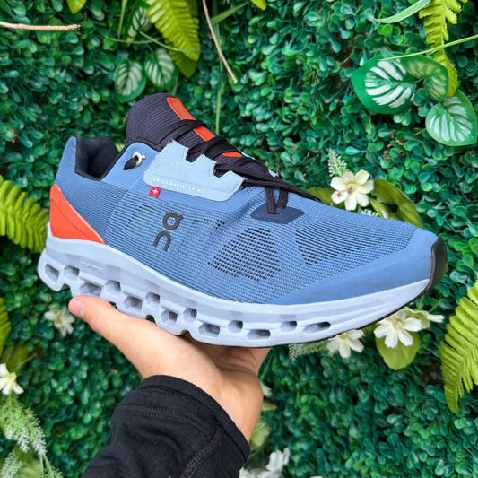On Running CloudStratus 2 - Lake Blue / Flare Orange - UK9.5