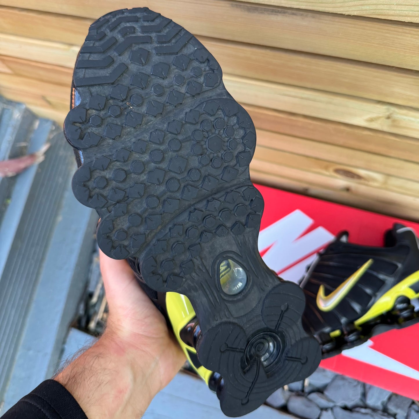 Nike Shox TL - Black / Dynamic Yellow - UK9.5