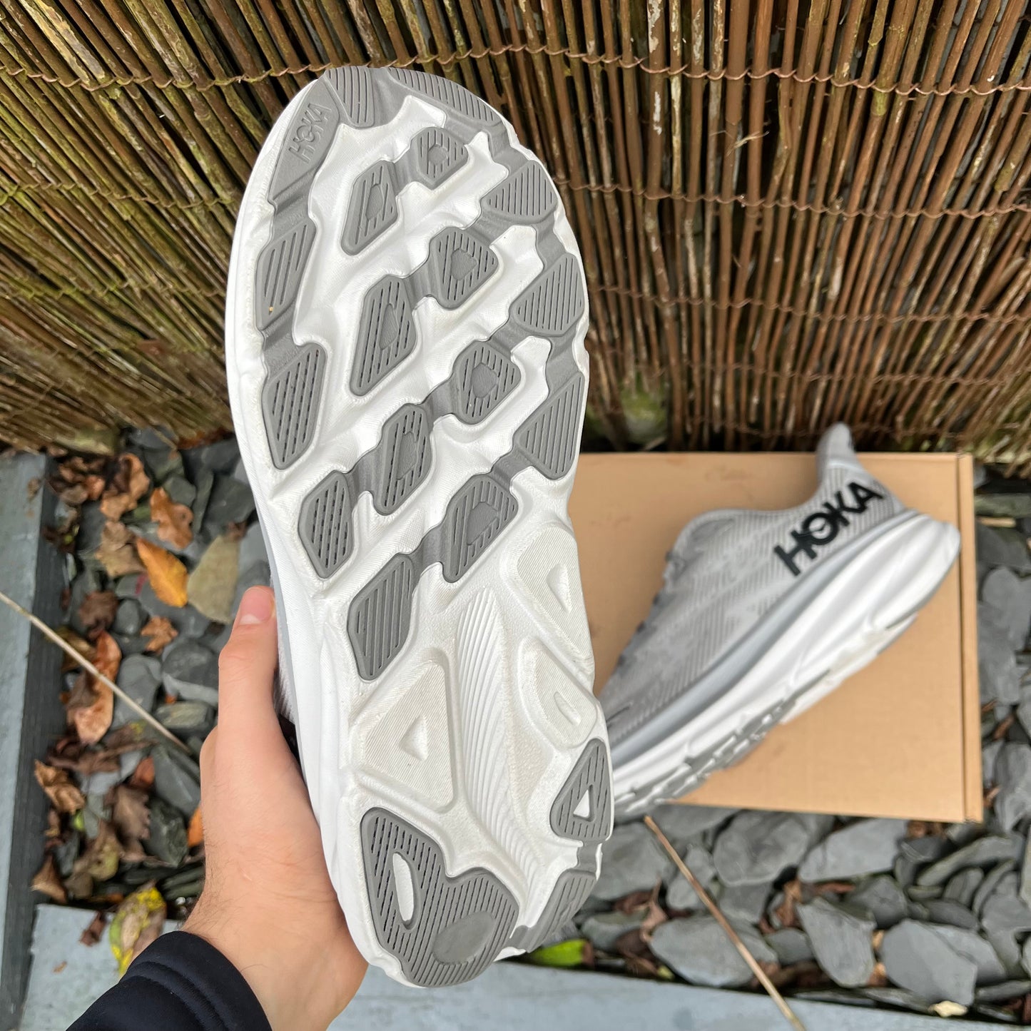 Hoka Clifton 9 - Wolf Grey - UK9.5