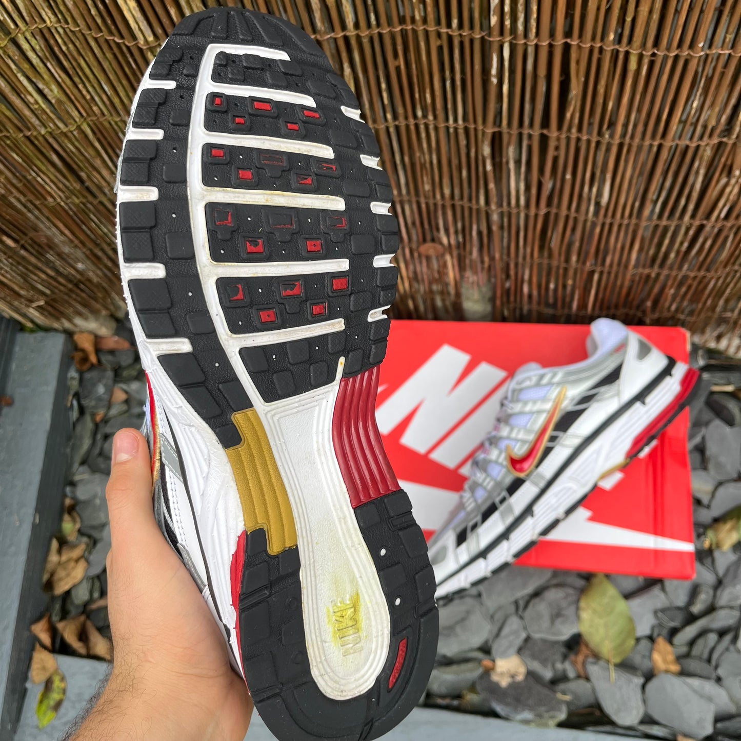 Nike P-6000 Red / Silver / Pewter UK10.5