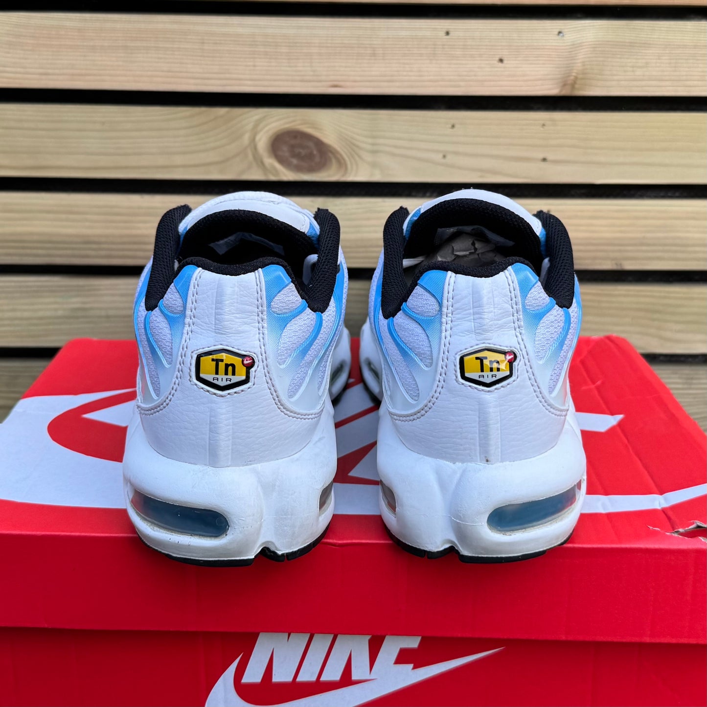 Nike Air Max Plus TN - White / University Blue - UK8.5