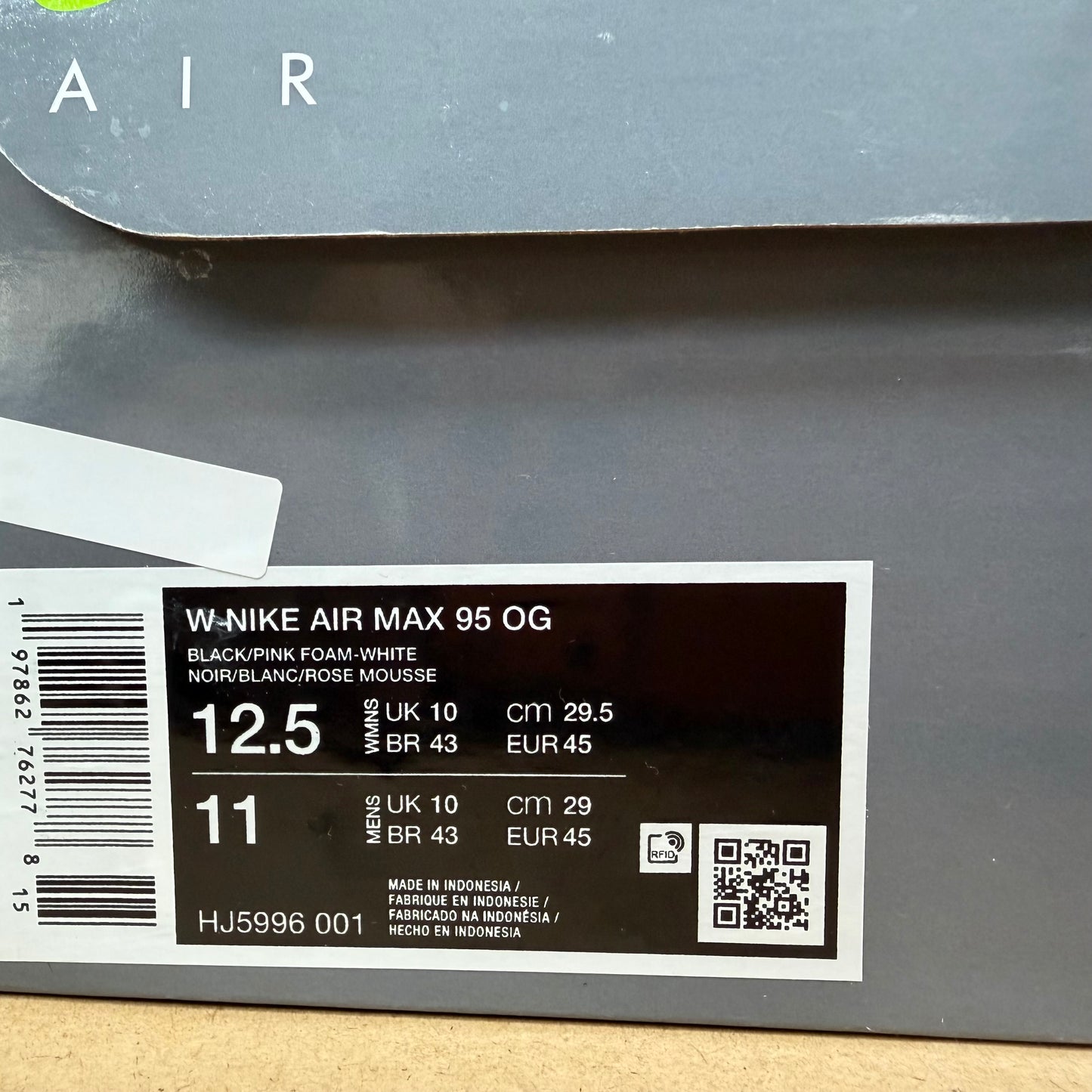 Nike Air Max 95 OG Big Bubble - Pink Foam - UK10