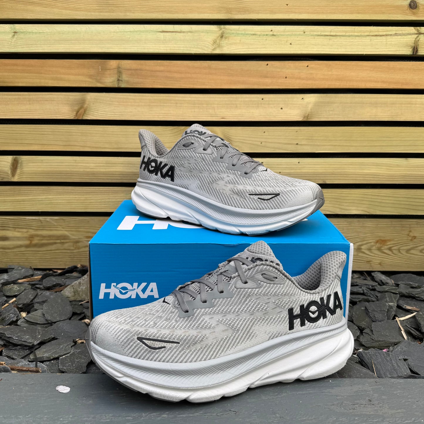 Hoka Clifton 9 - Wolf Grey - UK9