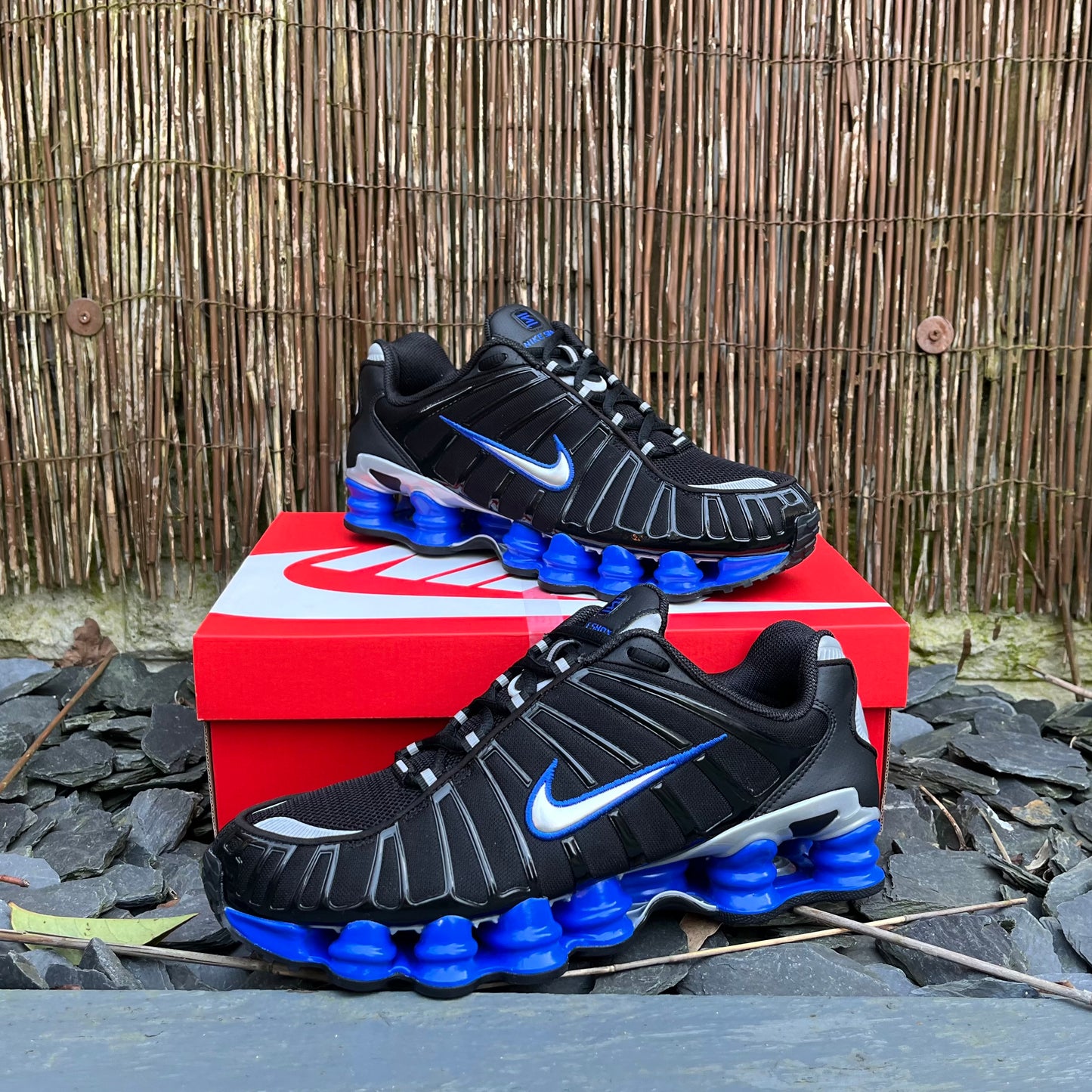 Nike Shox TL - Black / Metallic Silver / Racer Blue - UK8.5