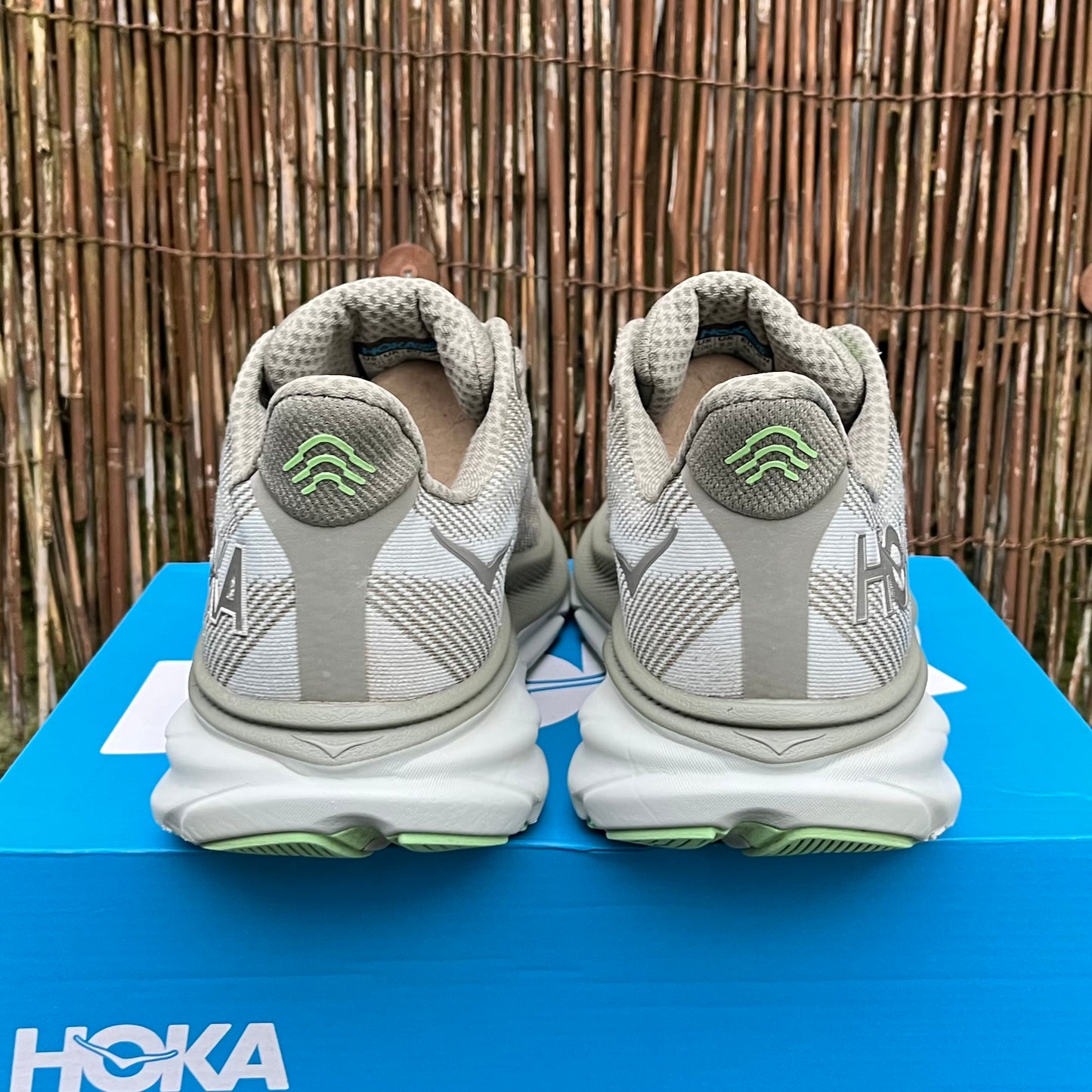Hoka Clifton 9 - Khaki / Grey - UK9.5