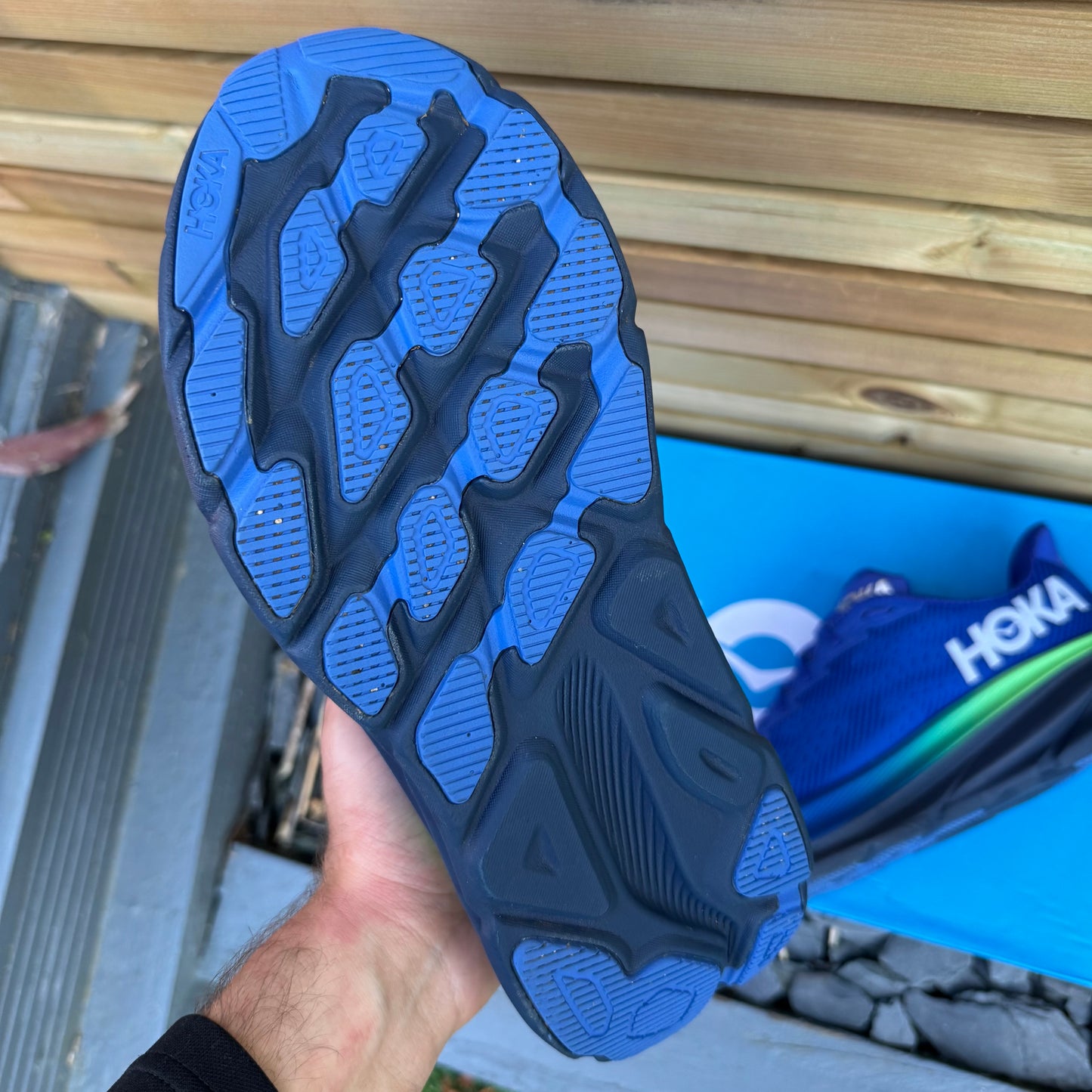 Hoka Clifton 9 Gore-Tex - Dazzling Blue / Evening Sky - UK10.