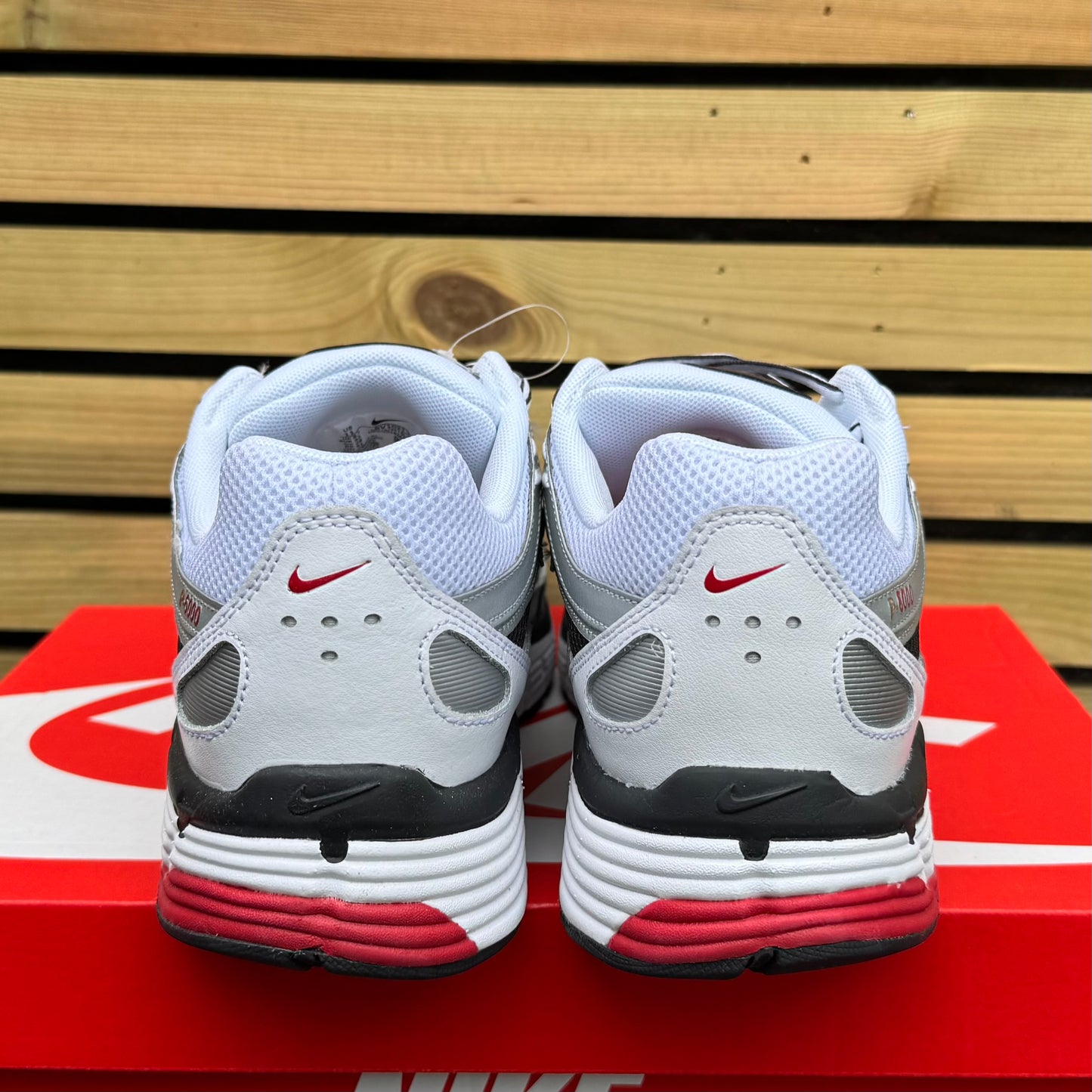 Nike P-6000 - Platinum / Varsity Red - Multiple Sizes - Brand New