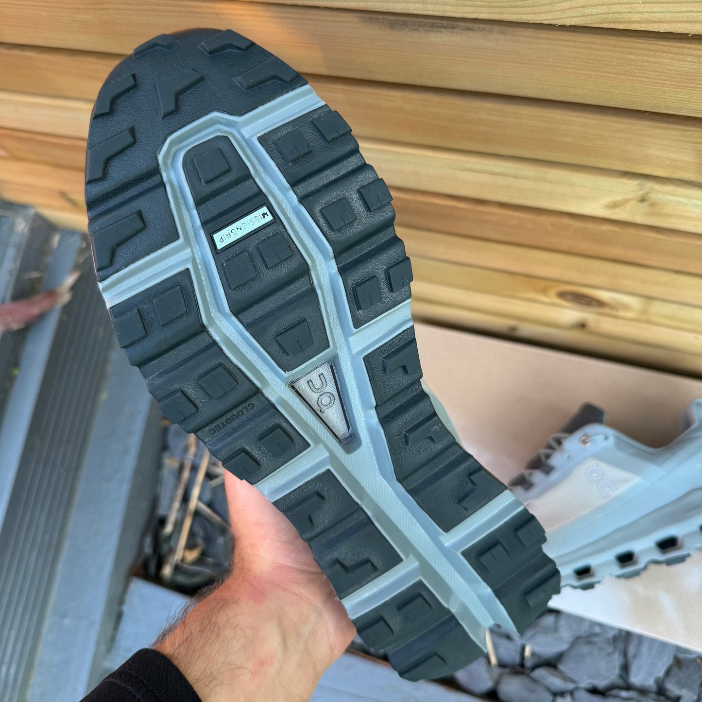 On Running CloudVista Waterproof - Glacier / Cobble - UK10.5
