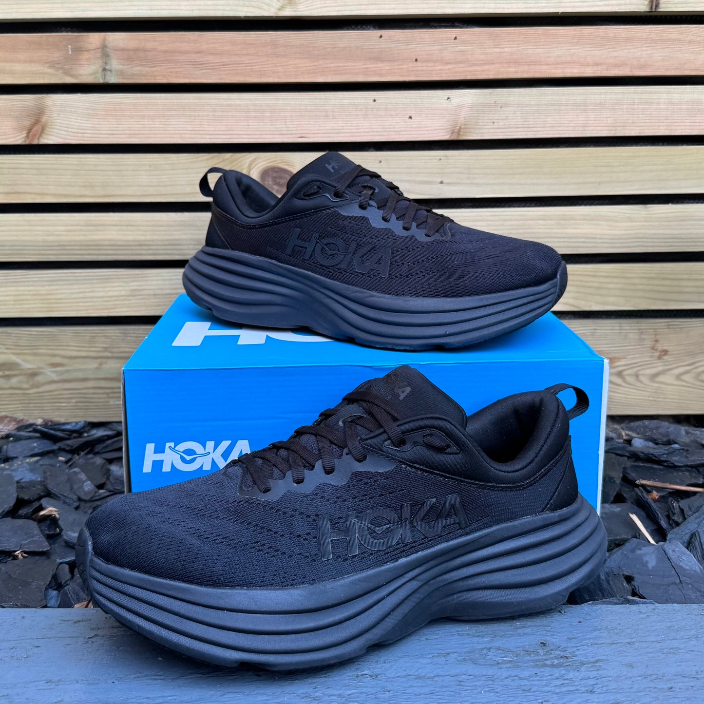 Hoka Bondi 8 - Triple Black - UK10.5