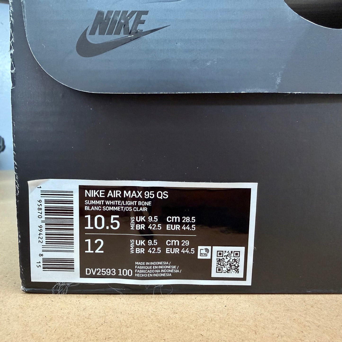 Nike Air Max 95 QS Anatomy Of Air - Light Bone - UK9.5