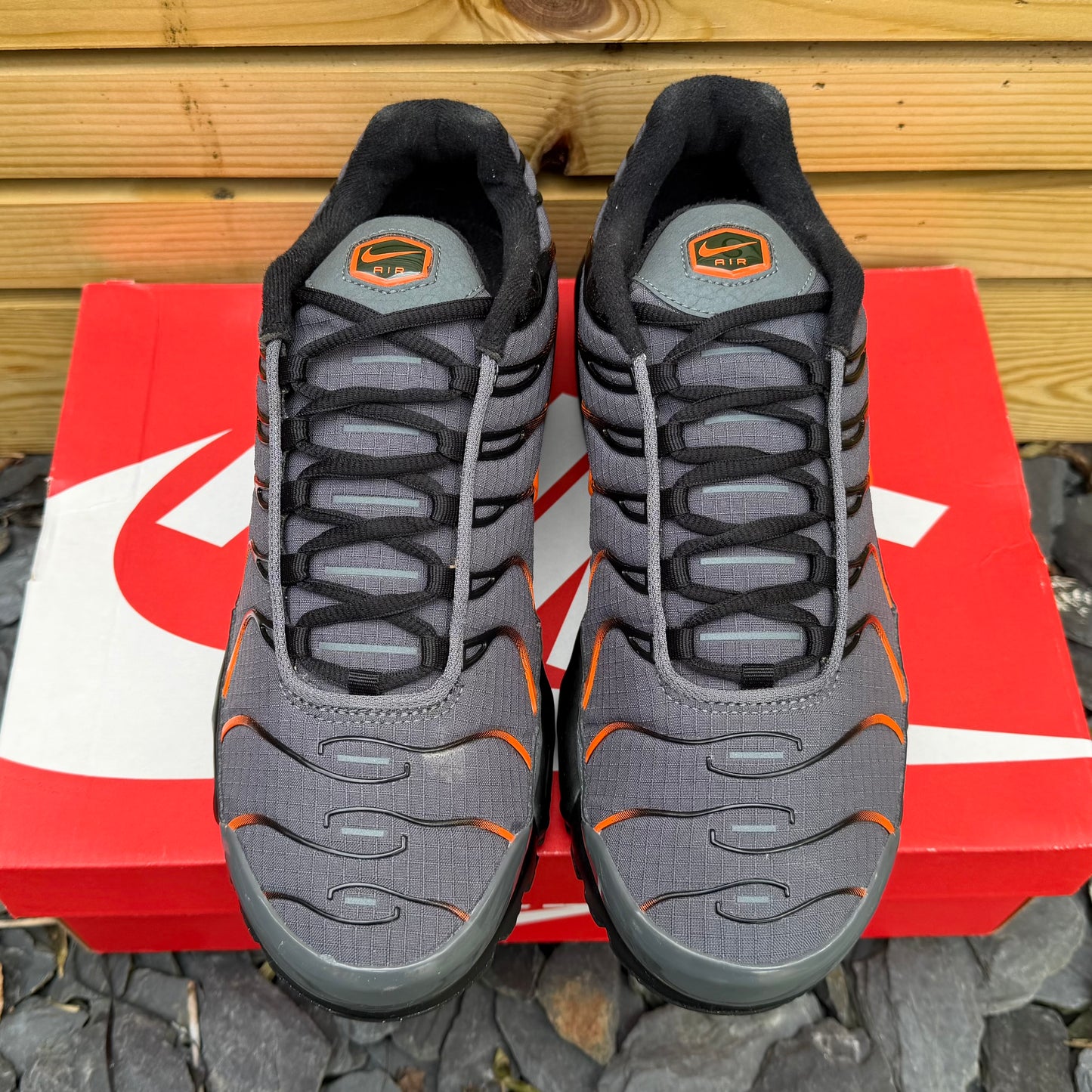 Nike Air Max Plus TN - Iron Grey / Safety Orange - UK7.5