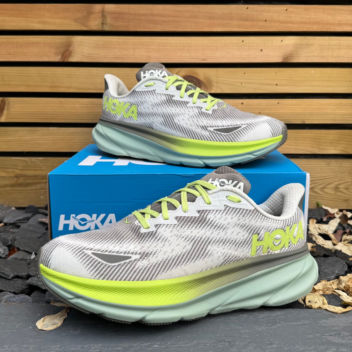 Hoka Clifton 9 Gore-Tex - Slate / Aloe Vera / Neutral - UK10