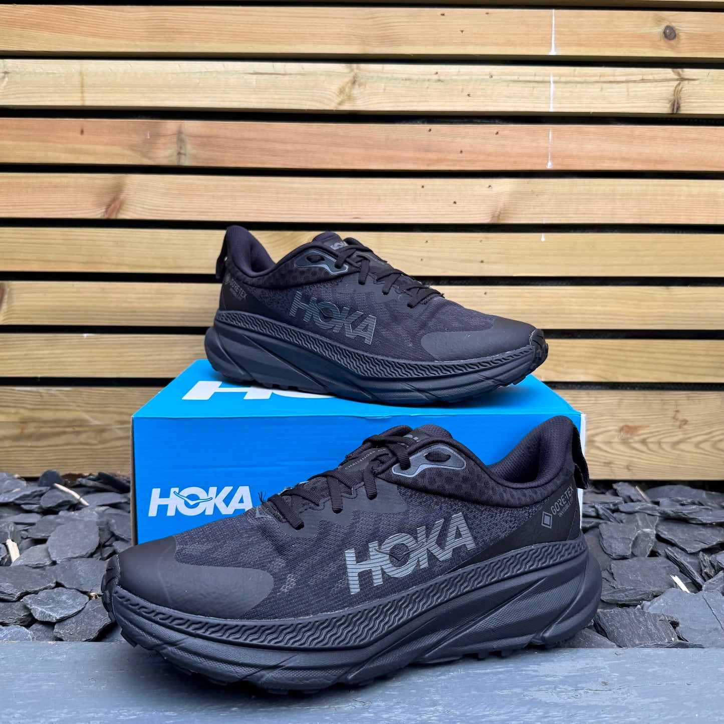 Hoka Challenger 7 Gore-Tex - Triple Black - UK10.5
