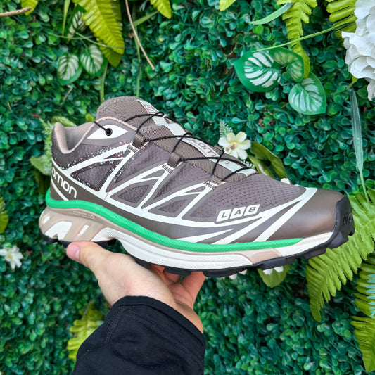 Salomon XT-6 Mindful - Falcon / Almond Milk / Bright Green - UK9.5