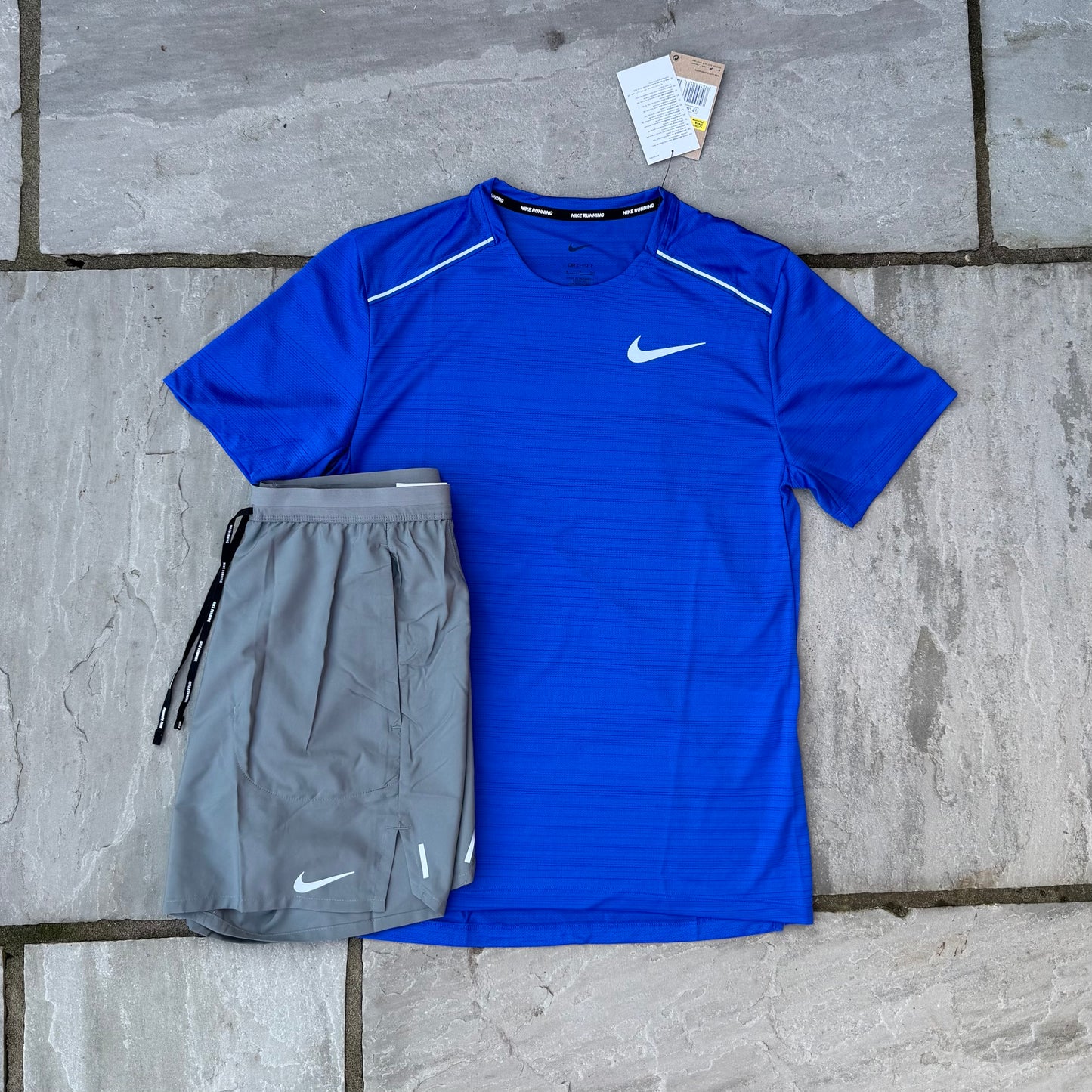 Nike Miler 1.0 - Royal Blue & Grey Flex Strides Shorts - Brand New - Multiple Sizes