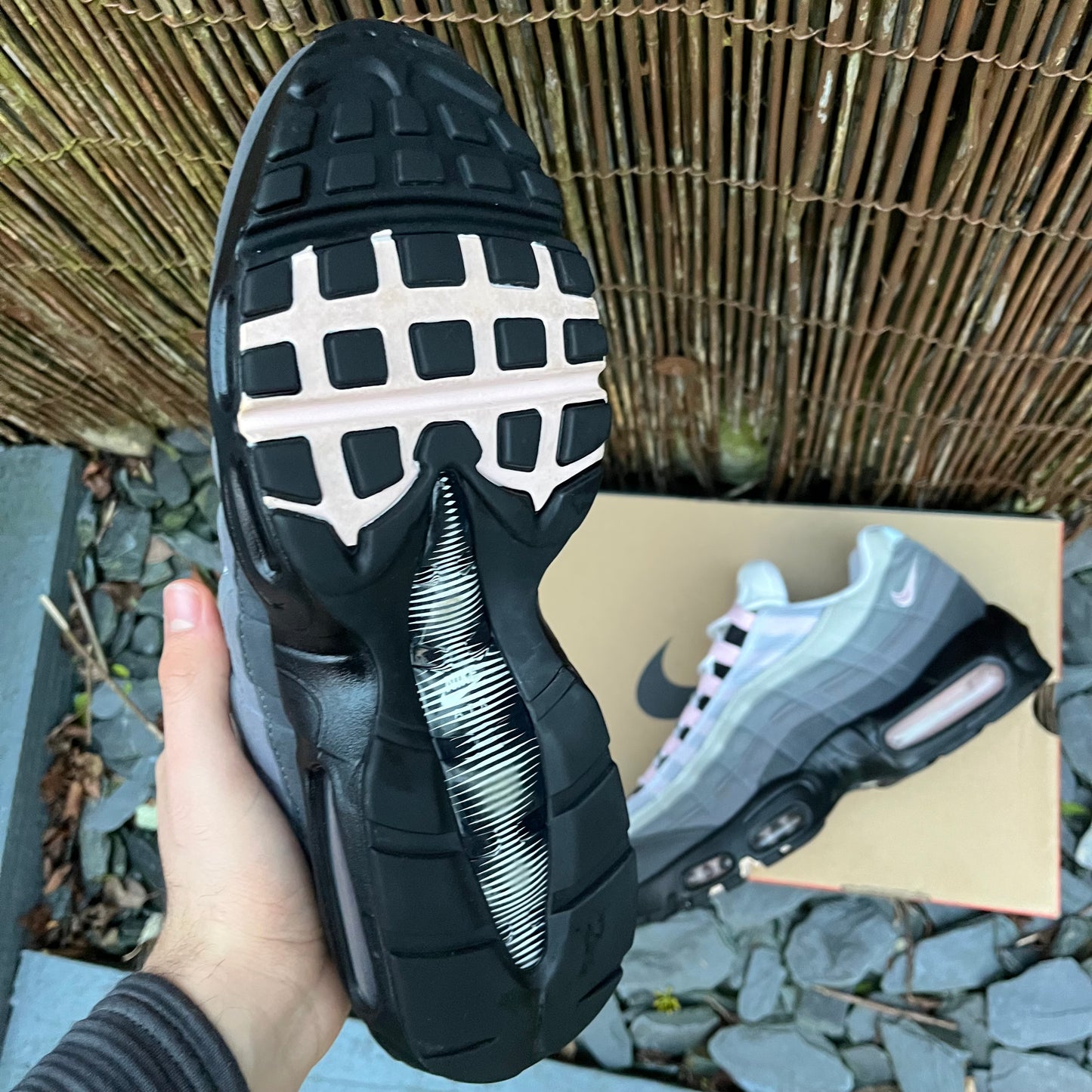 Nike Air Max 95 OG - Gunsmoke / Pink Foam - UK9.5