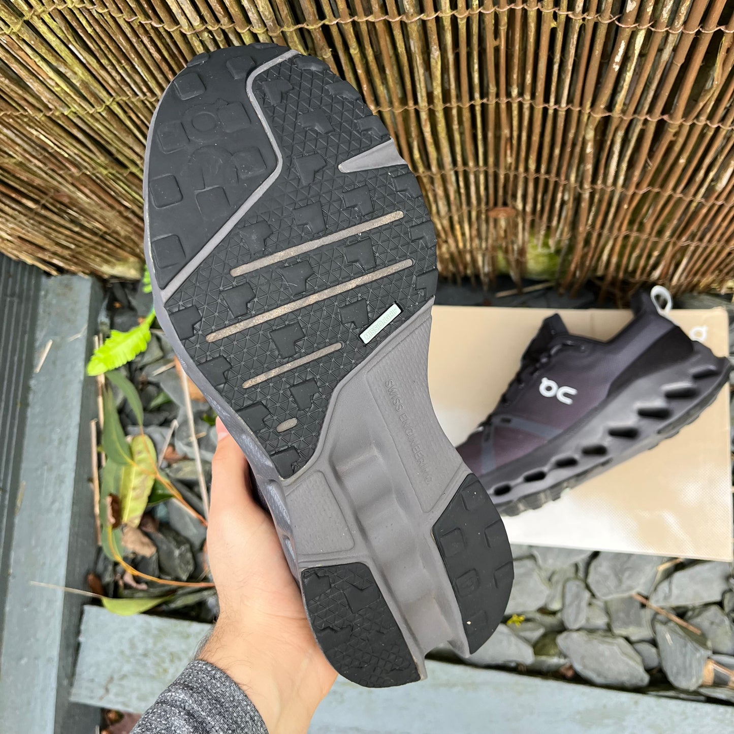 On Running CloudSurfer Trail Waterproof - Black / Eclipse - UK9.5
