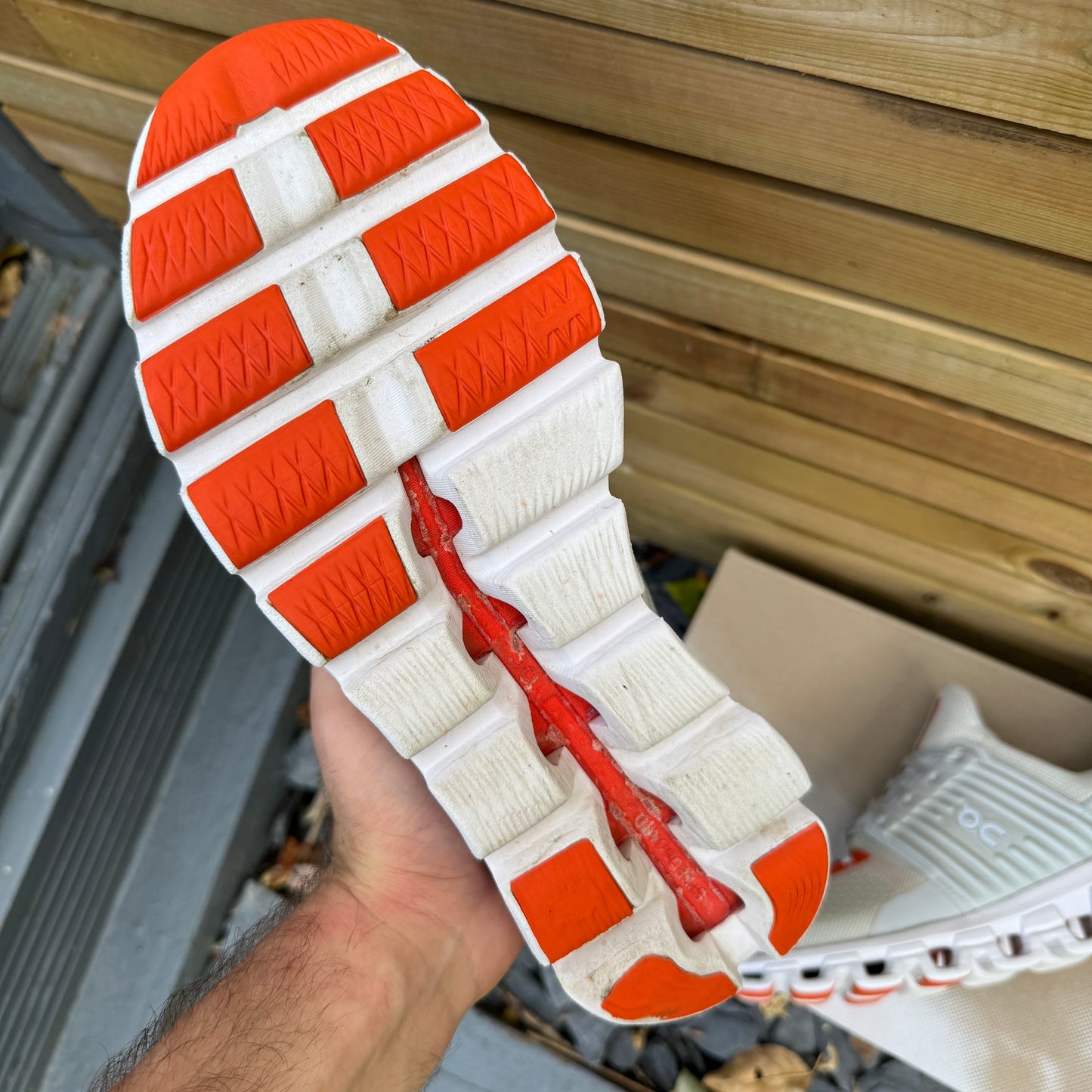 On Running CloudSwift 2.0 - Glacier White / Flame Orange - UK9