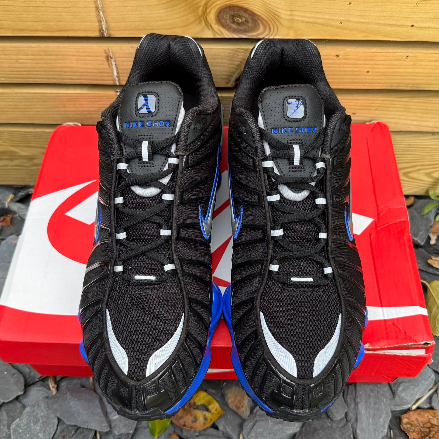 Nike Shox TL - Black / Metallic Silver / Racer Blue - UK10.5 - Brand New