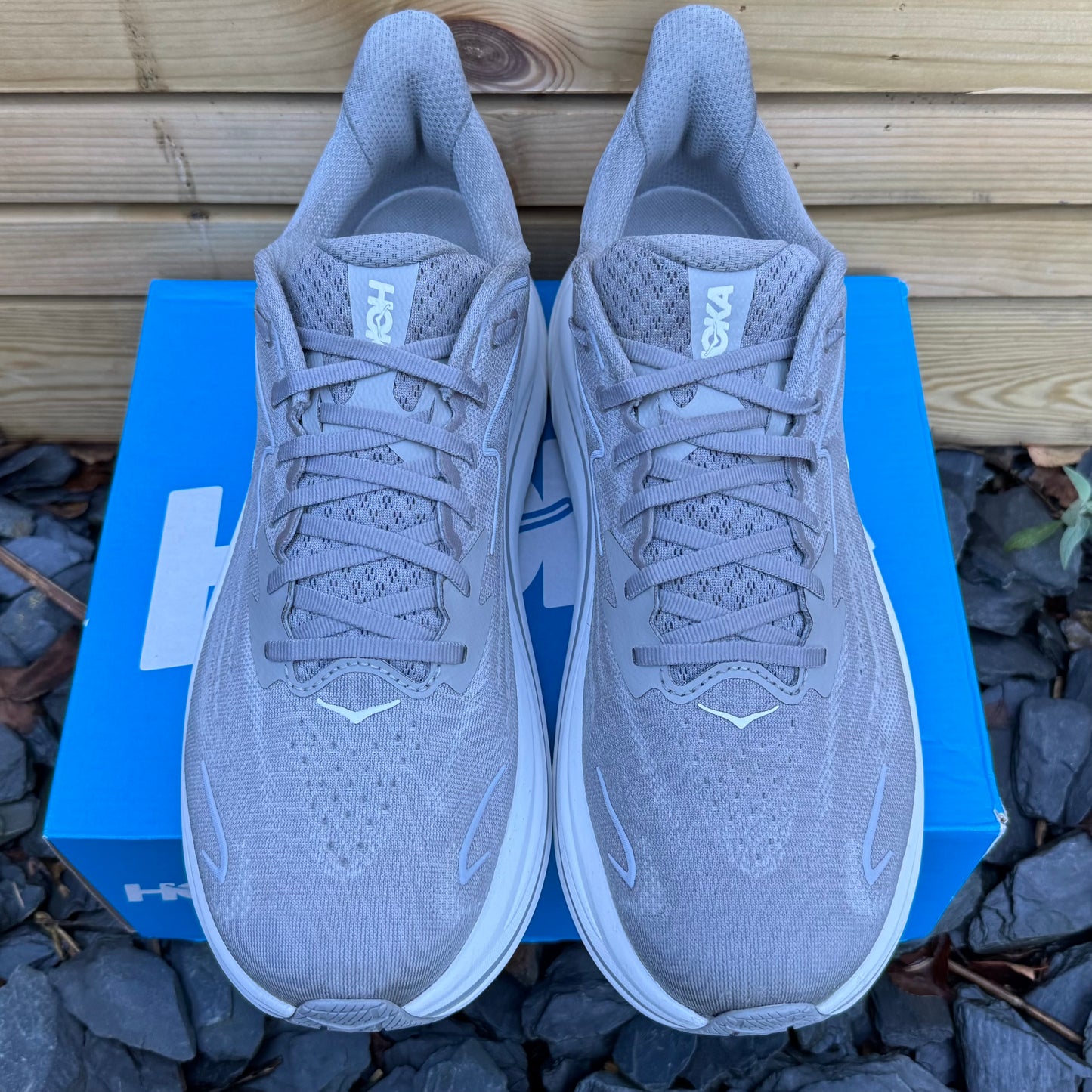 Hoka Clifton 10 - Grey / White - UK11.5